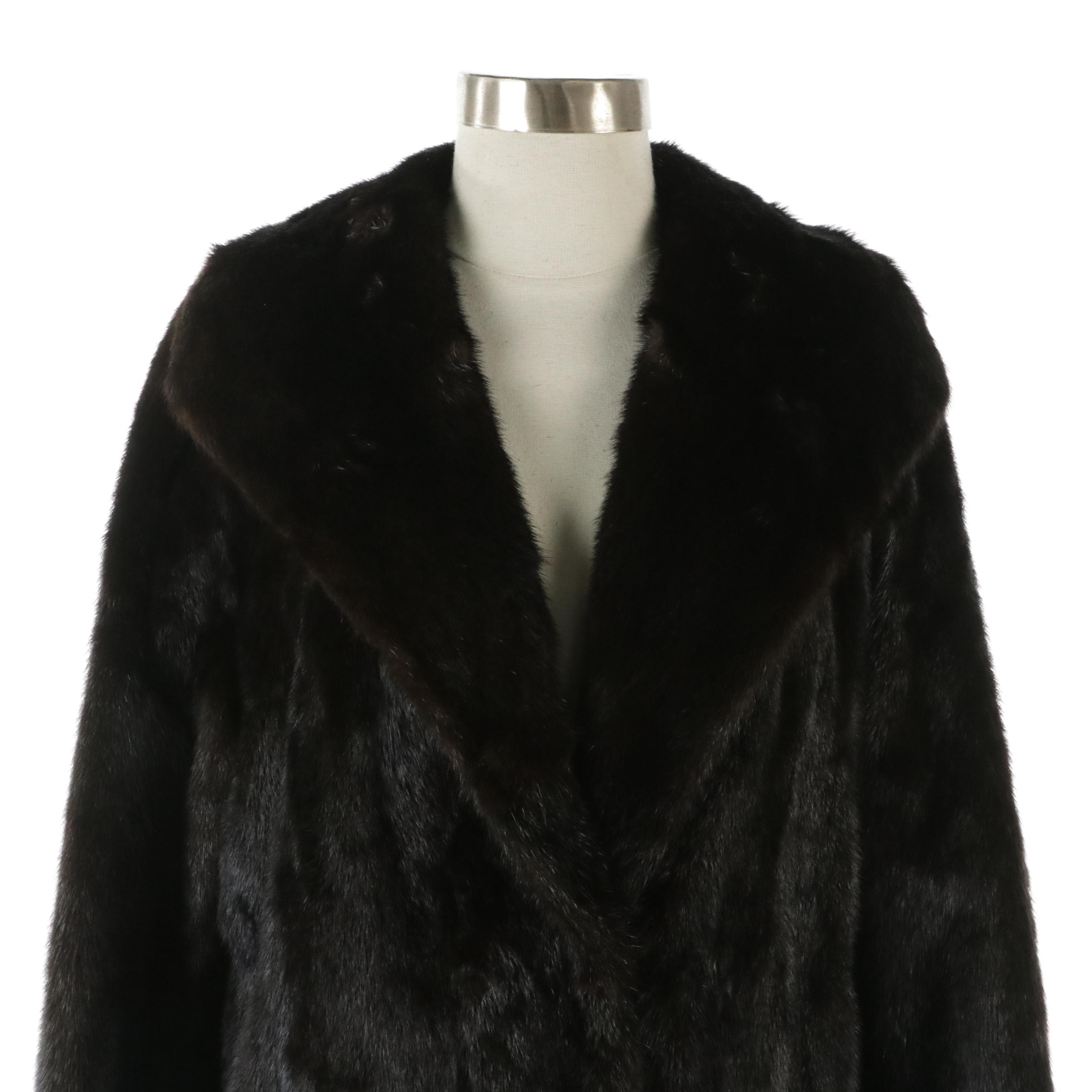 Collared Mink Fur Mid-Length Coat by Hudson's Bay Company