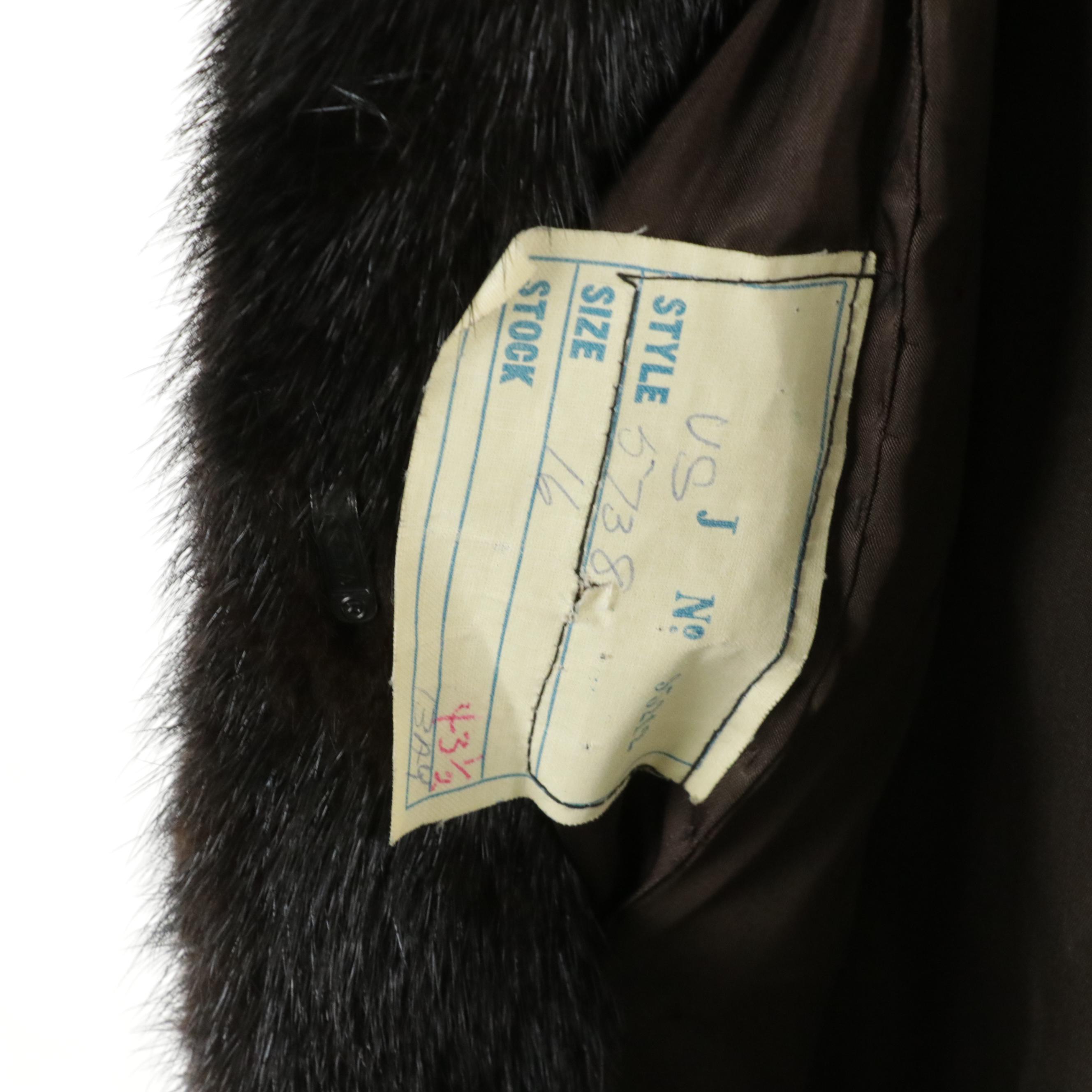 Collared Mink Fur Mid-Length Coat by Hudson's Bay Company