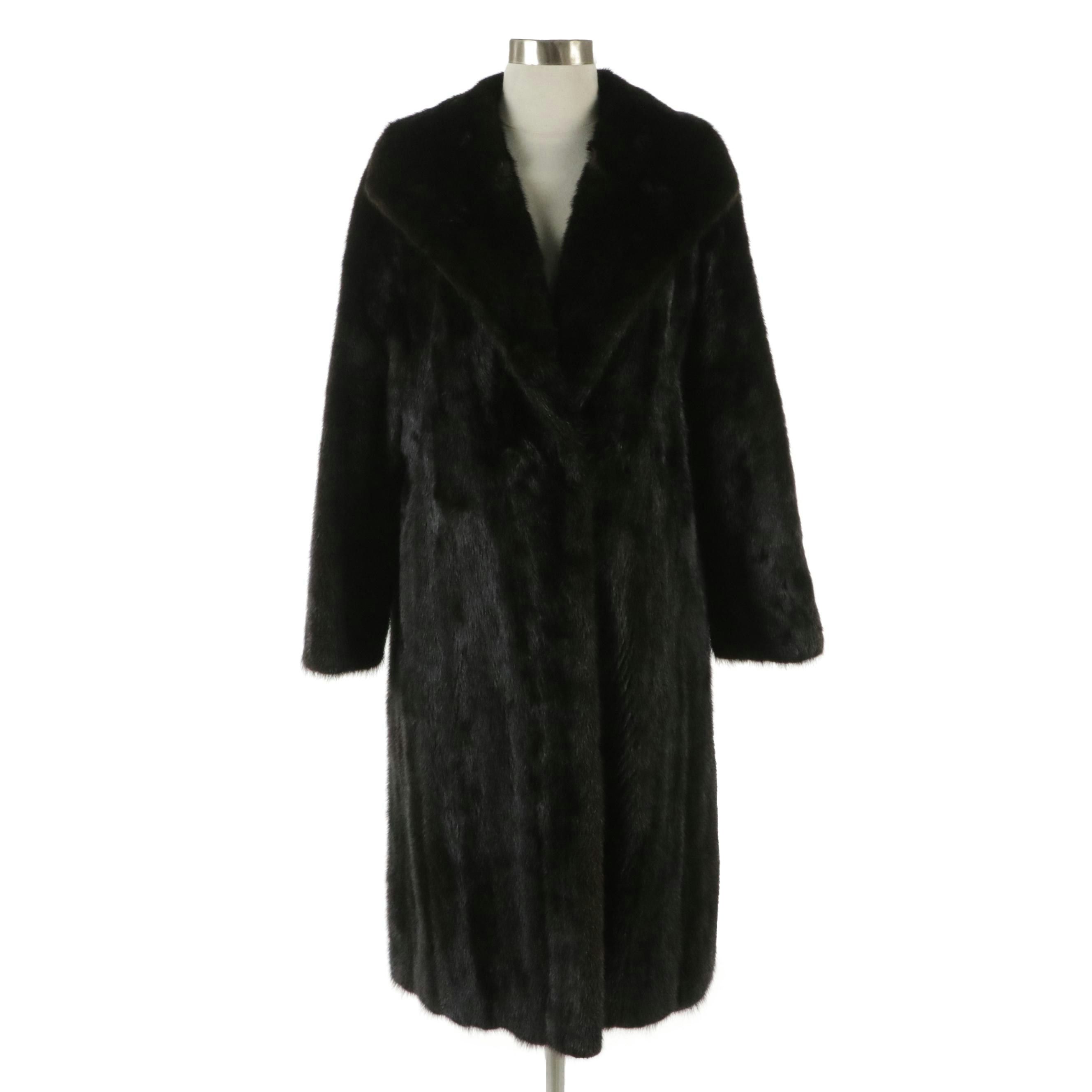 Collared Mink Fur Mid-Length Coat by Hudson's Bay Company