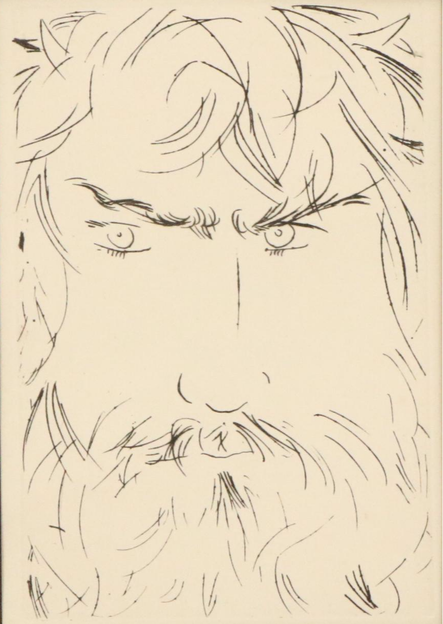 Etching After Giacomo Manzù "Portrait of Oedipus"