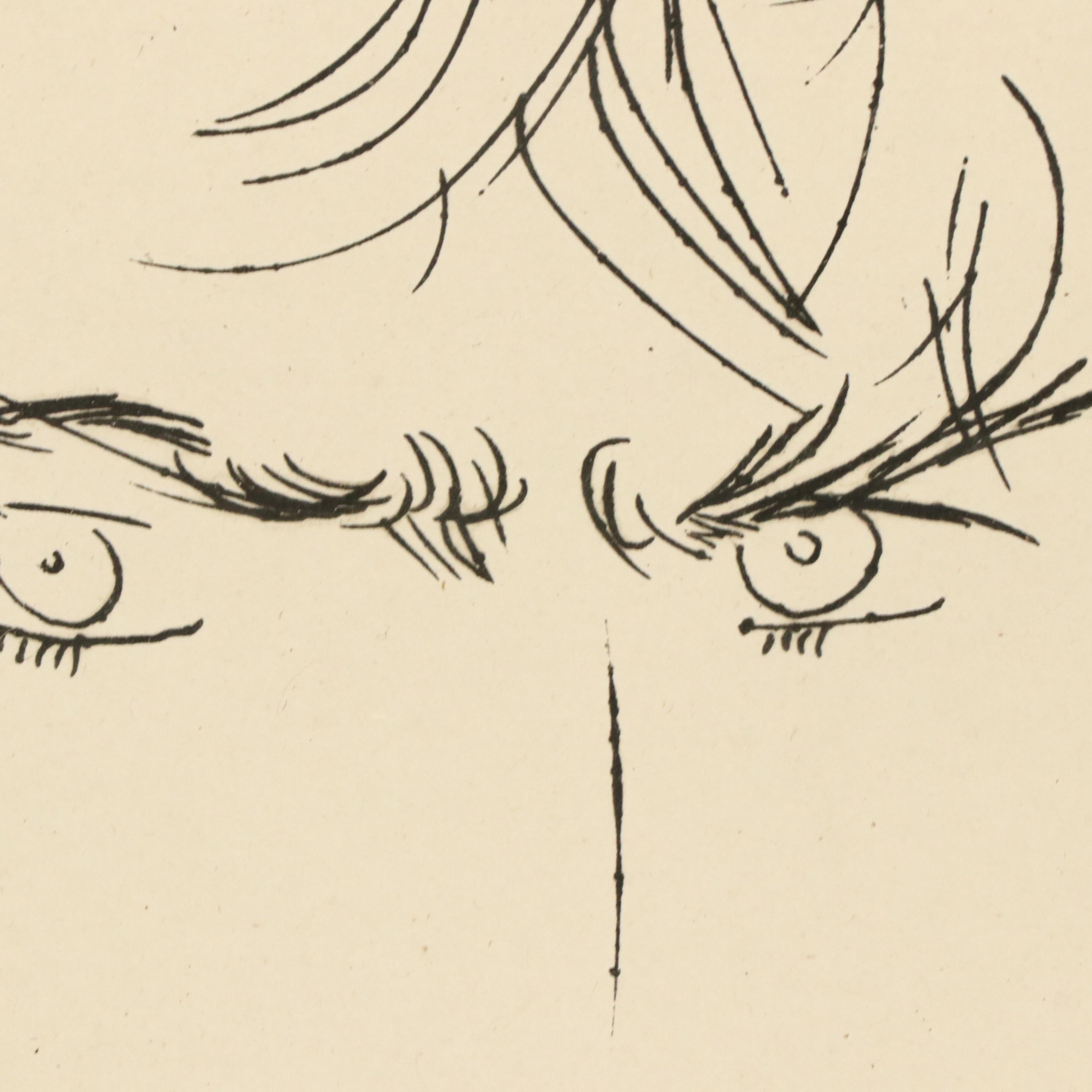 Etching After Giacomo Manzù "Portrait of Oedipus"