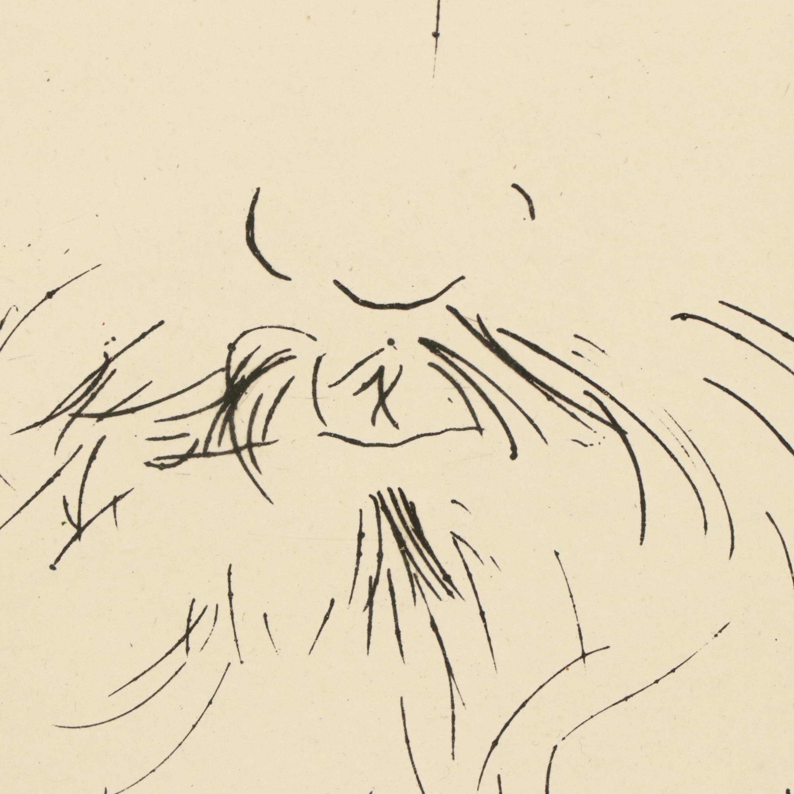 Etching After Giacomo Manzù "Portrait of Oedipus"