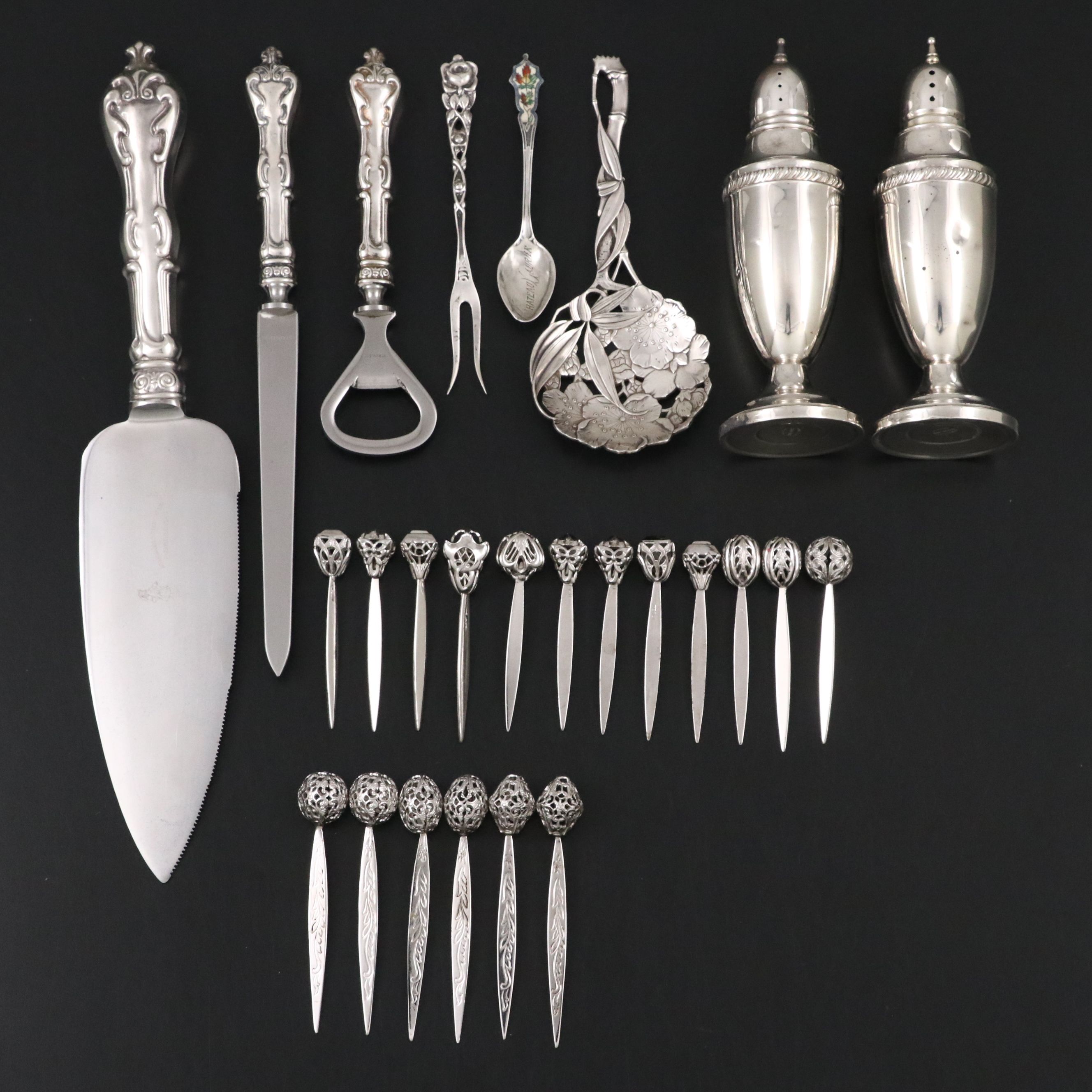 Ambassador Cutlery Cake Knife and Other Sterling Silver Table Accessories