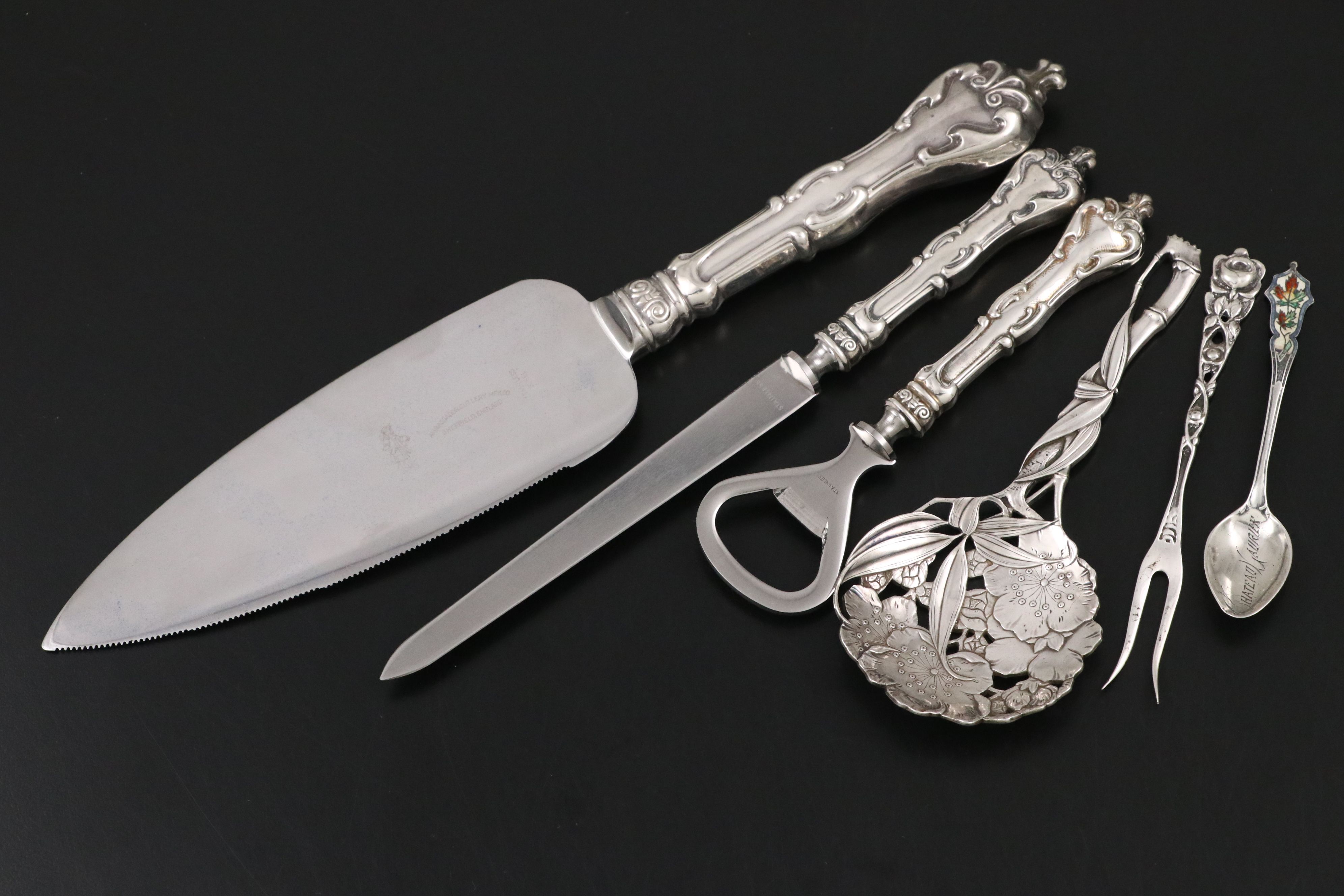 Ambassador Cutlery Cake Knife and Other Sterling Silver Table Accessories