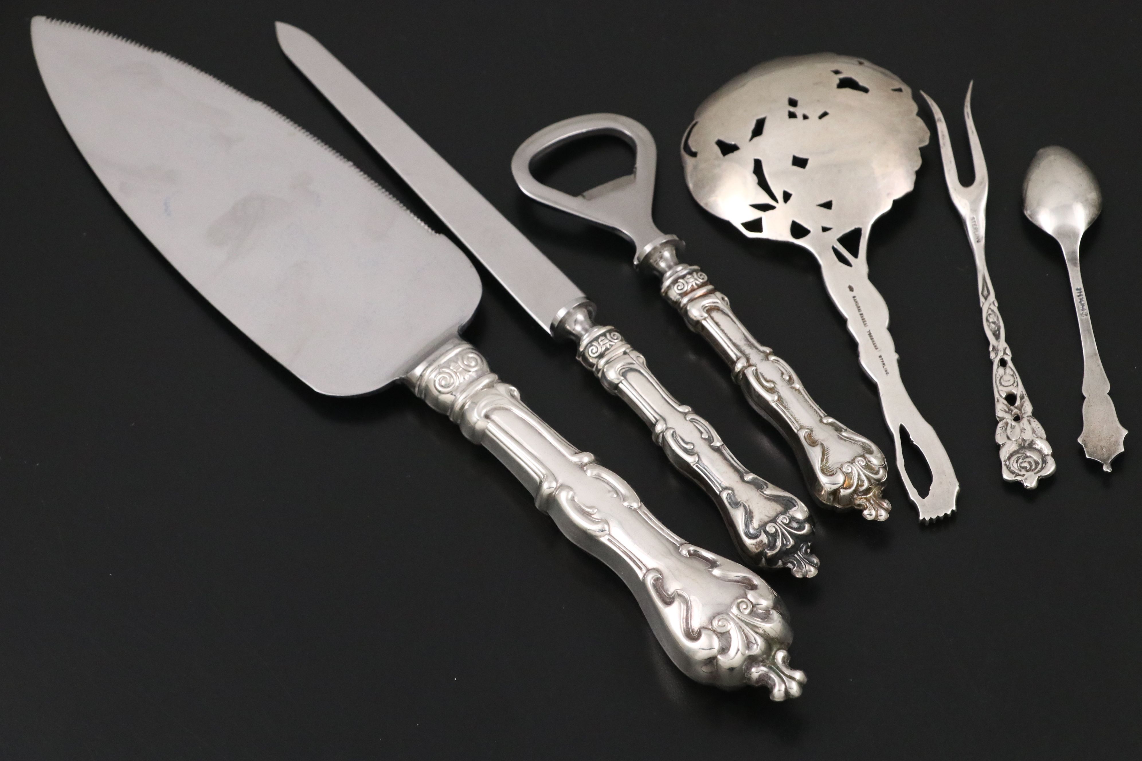 Ambassador Cutlery Cake Knife and Other Sterling Silver Table Accessories
