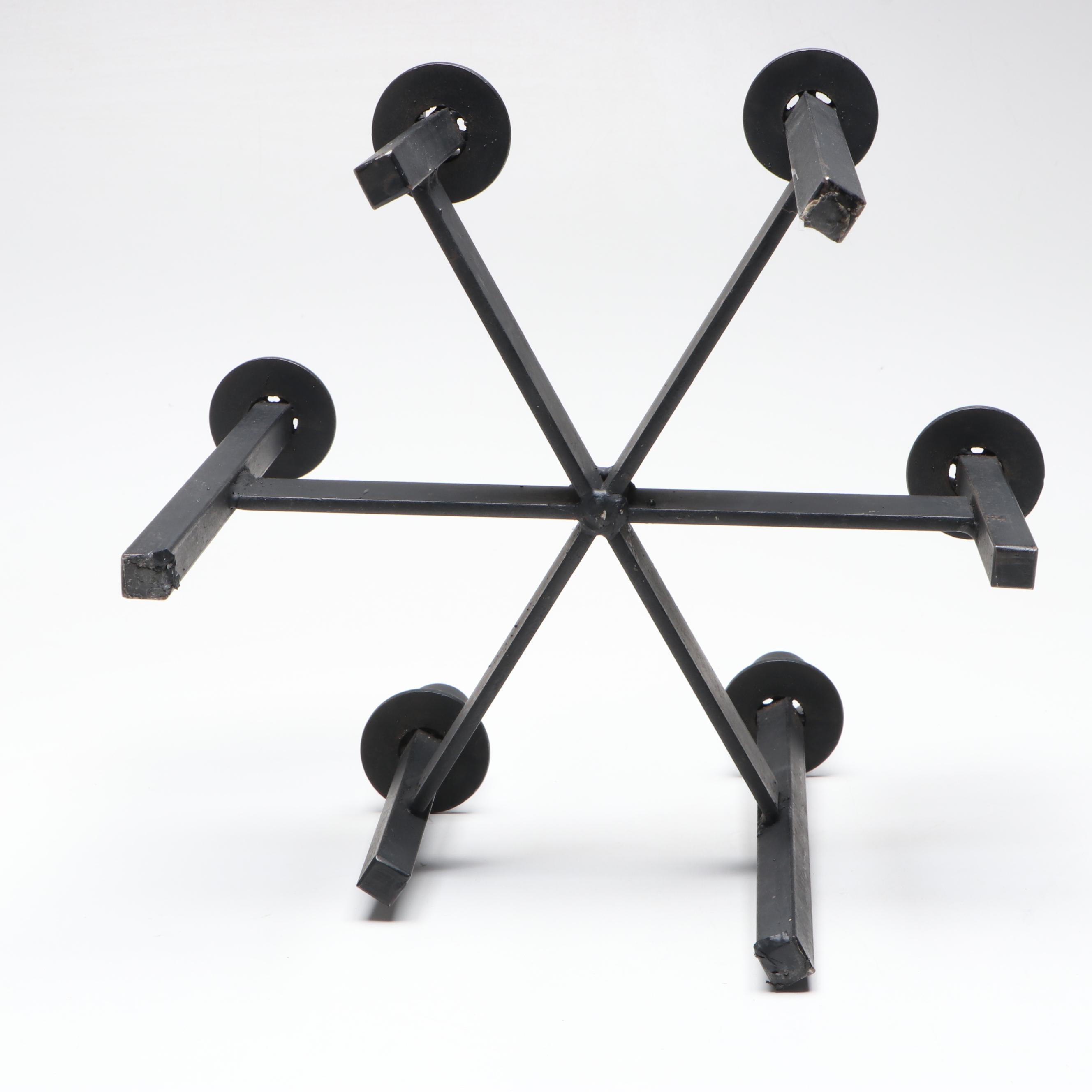 Van Keppel-Green Mid Century Modern Six-Arm Iron Candelabra