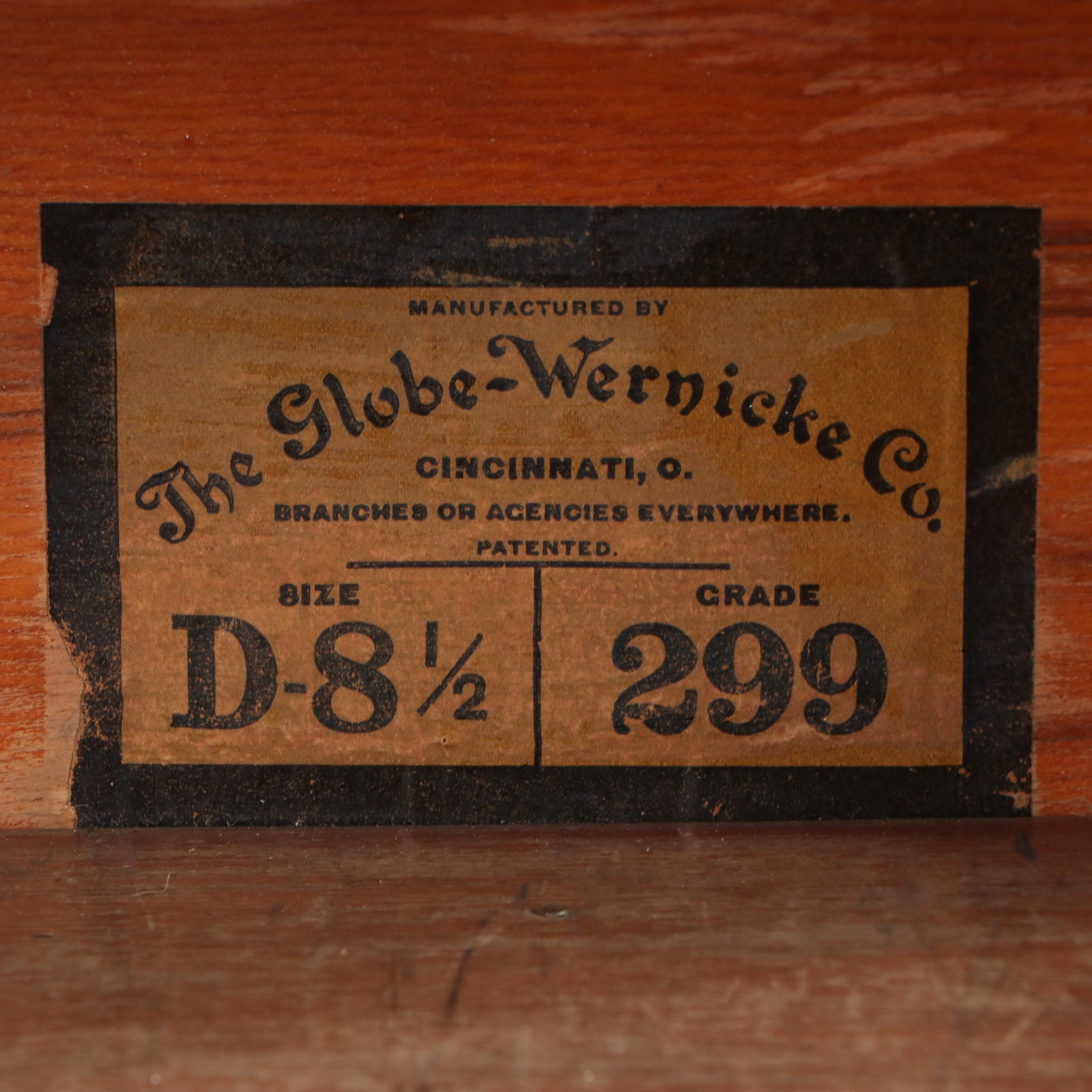 Globe-Wernicke Oak Four-Shelf Barrister's Bookcase, Early 20th Century