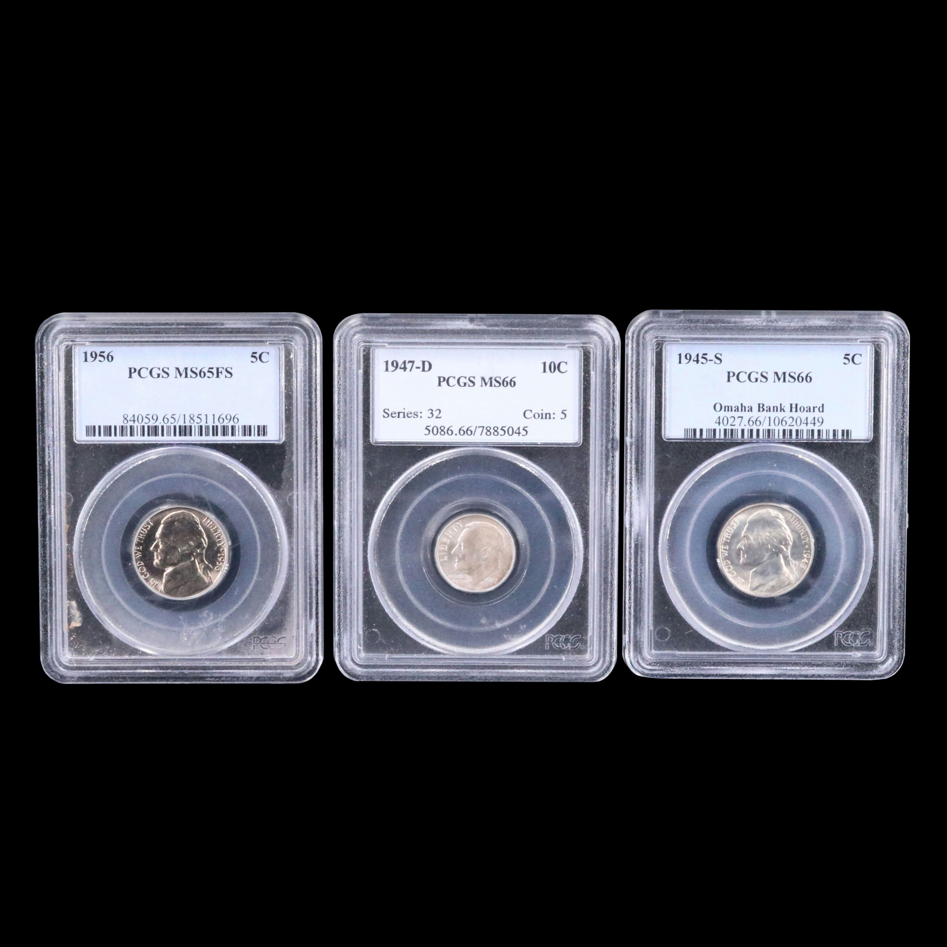 Three PCGS Certified United States Coins