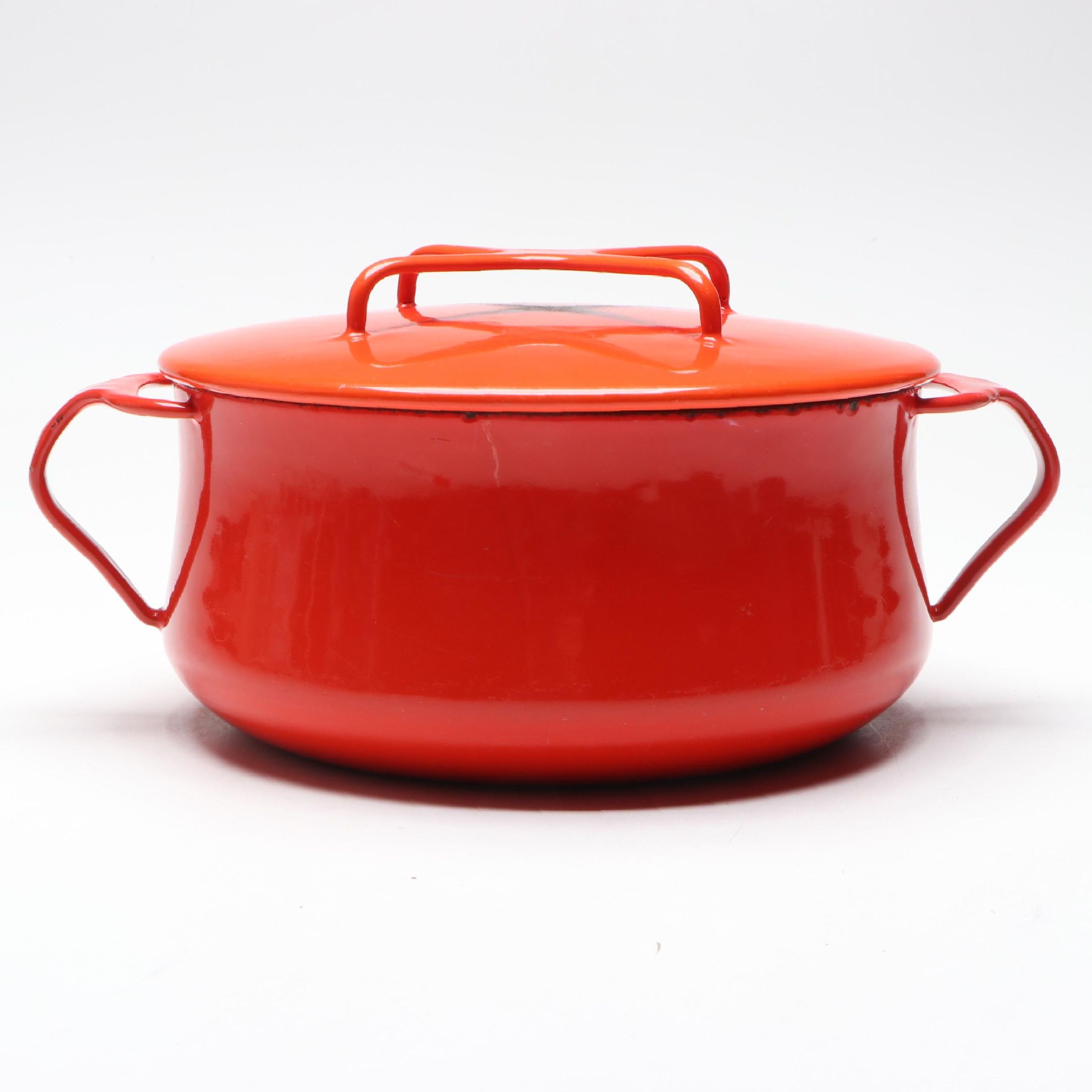 Dansk Danish Modern Enamel  Metal Købenstyle Casserole