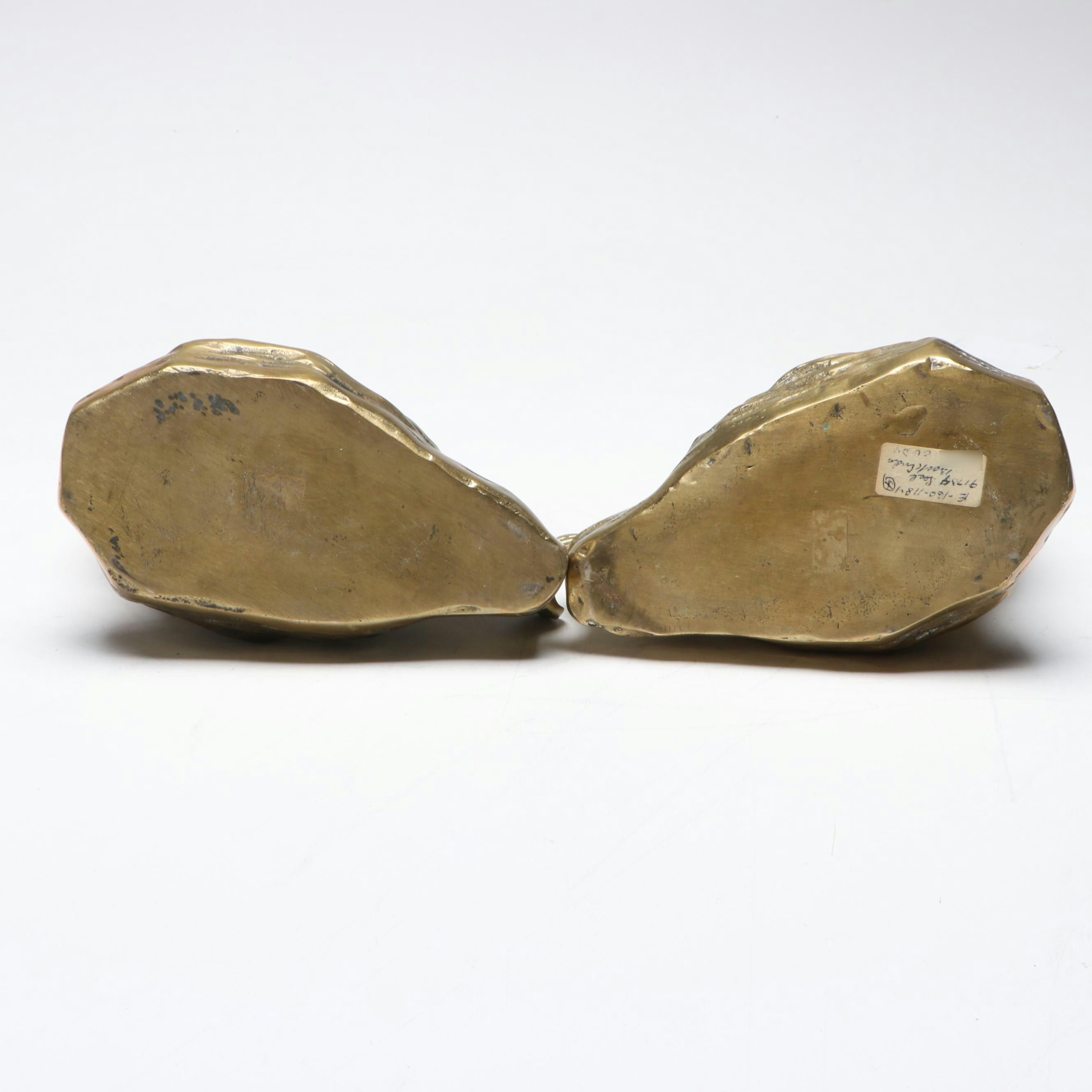 Pair of Brass Seal or Sea Lion Bookends