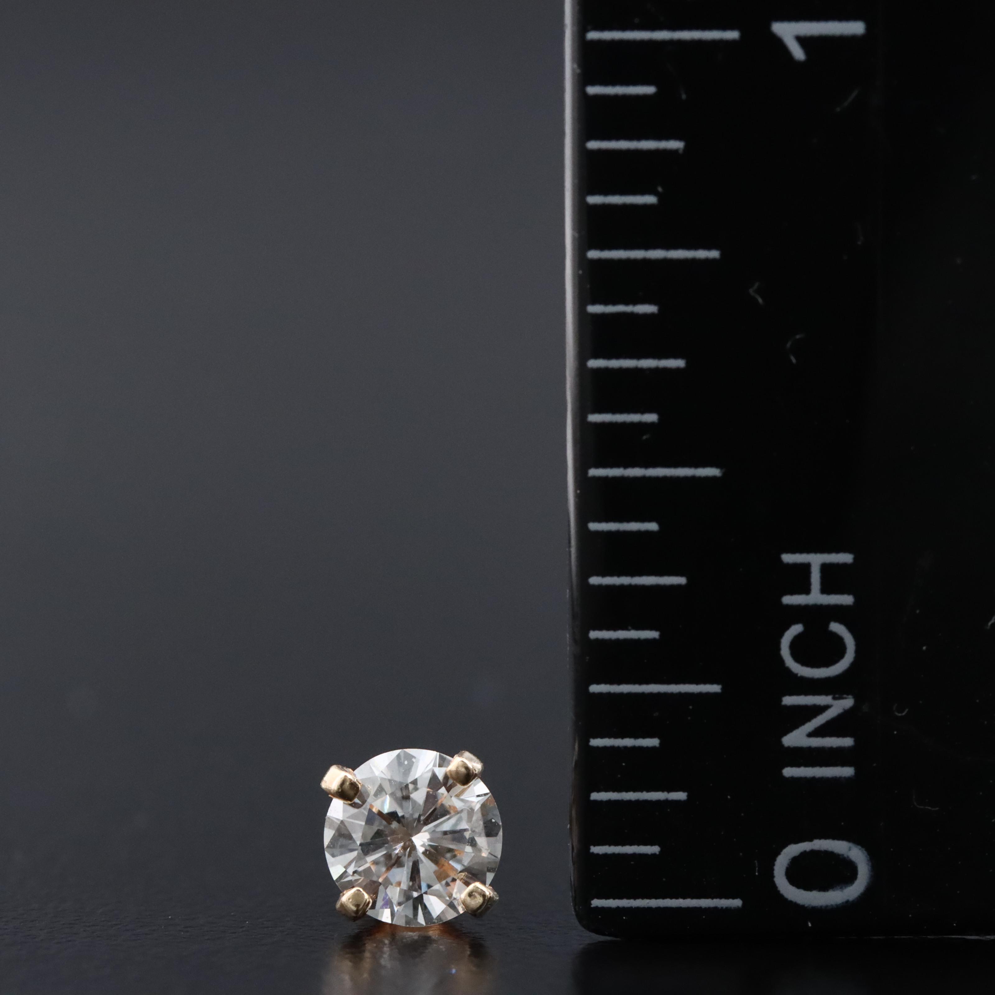14K 0.54 CT Diamond Stud Earring