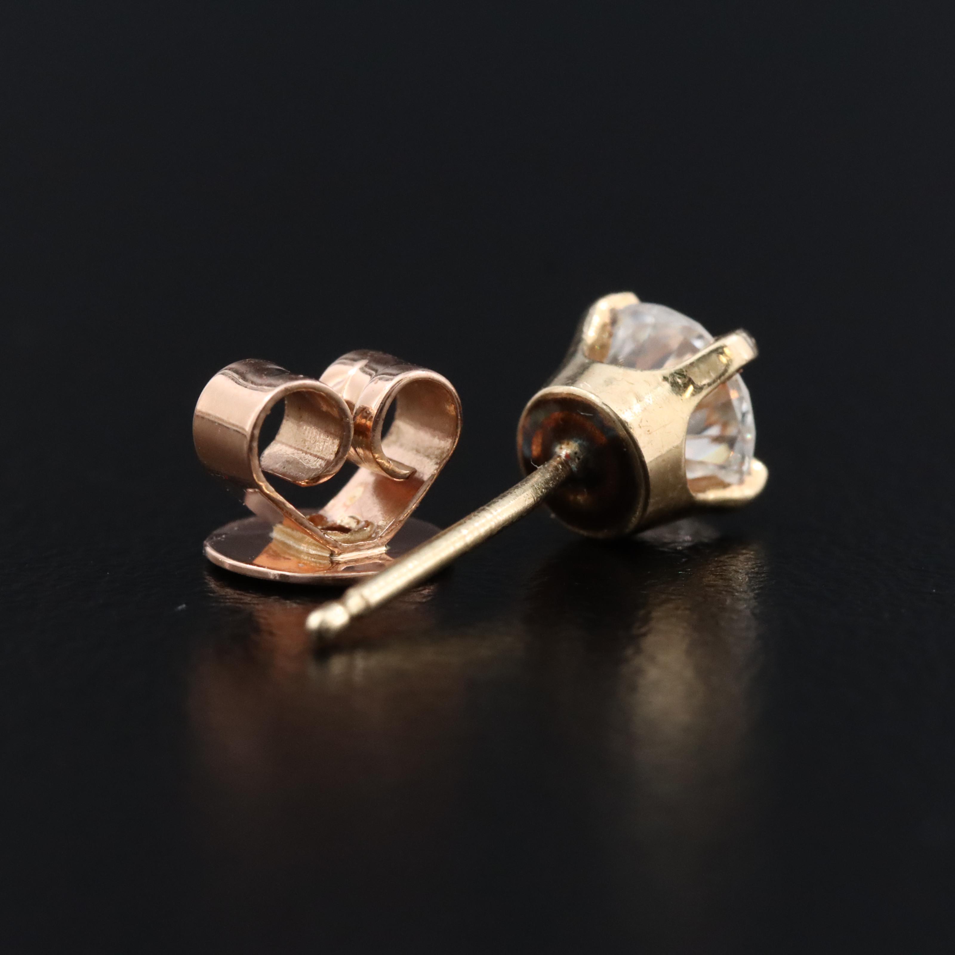 14K 0.54 CT Diamond Stud Earring