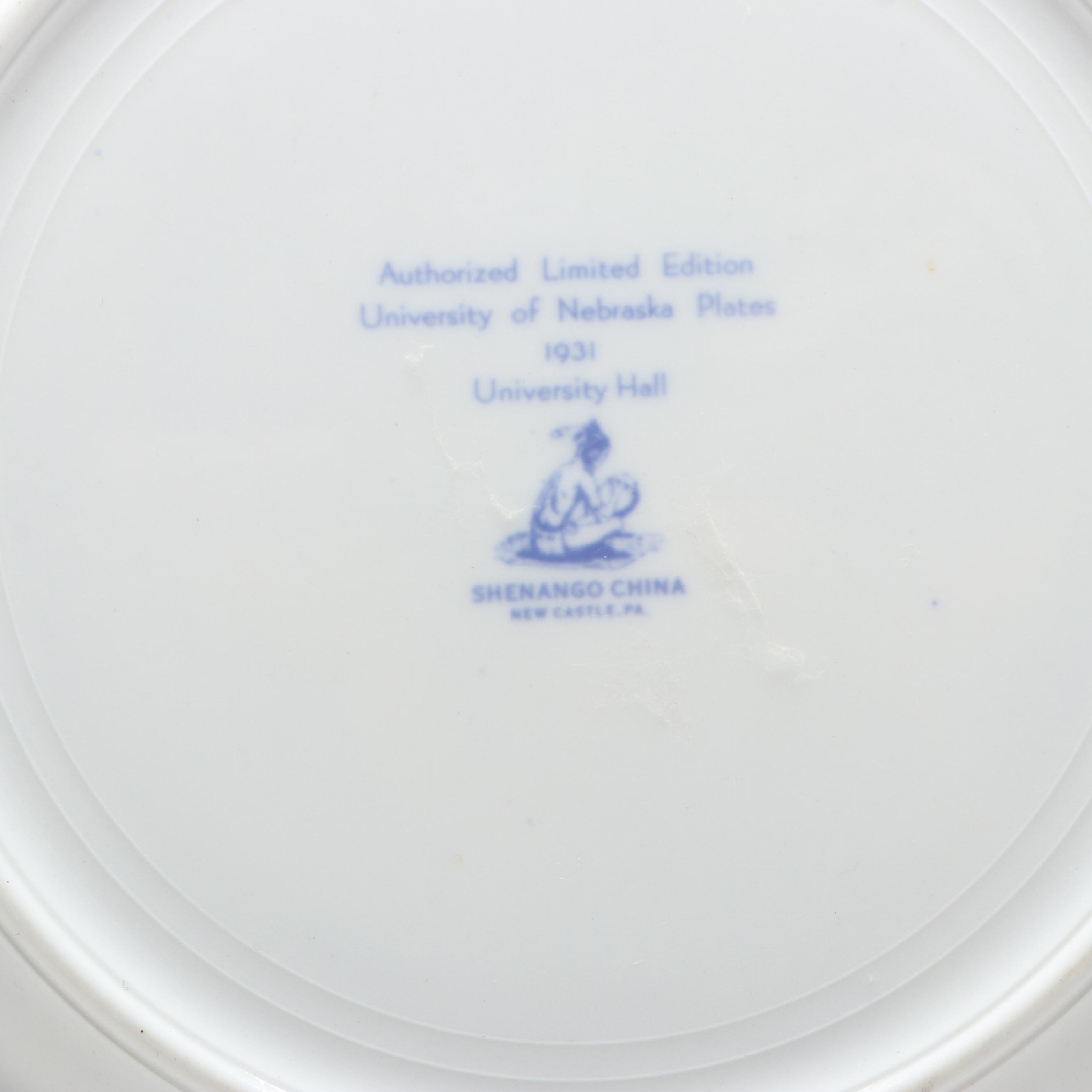 Shenango China Limited Edition University of Nebraska Plates