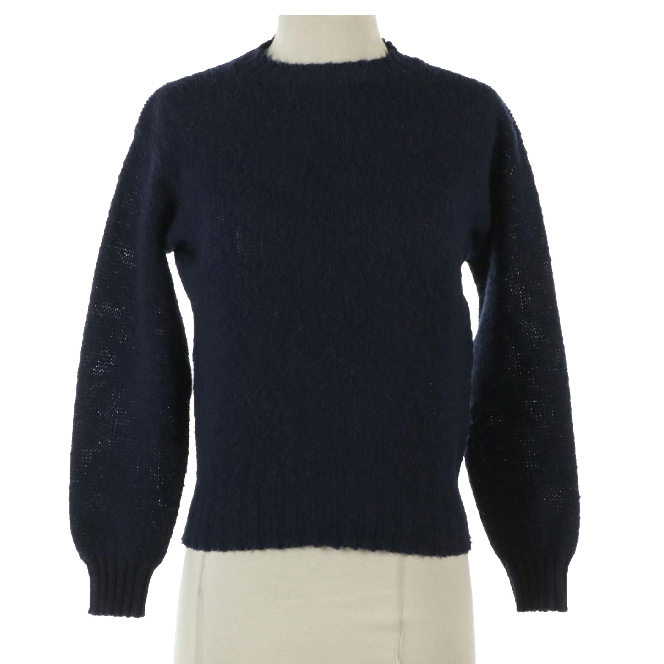 Paul Stuart New York Vintage Blue Shetland Wool Sweater