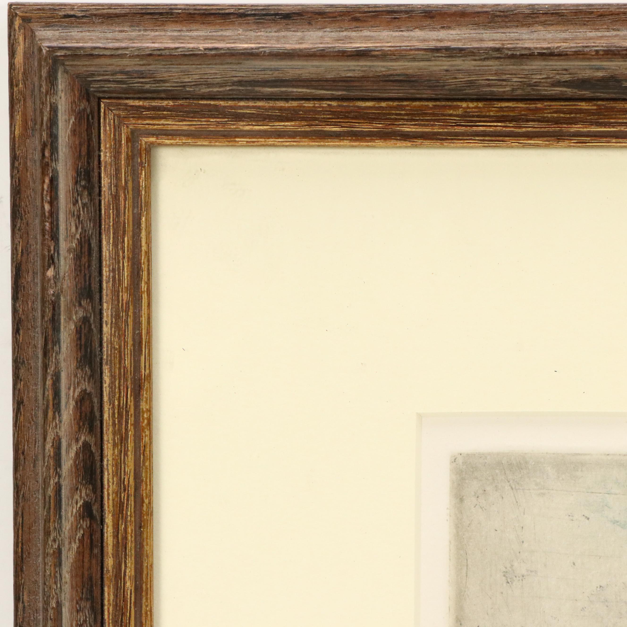 Robert Kashmir Etching "Grinzing in Winter"