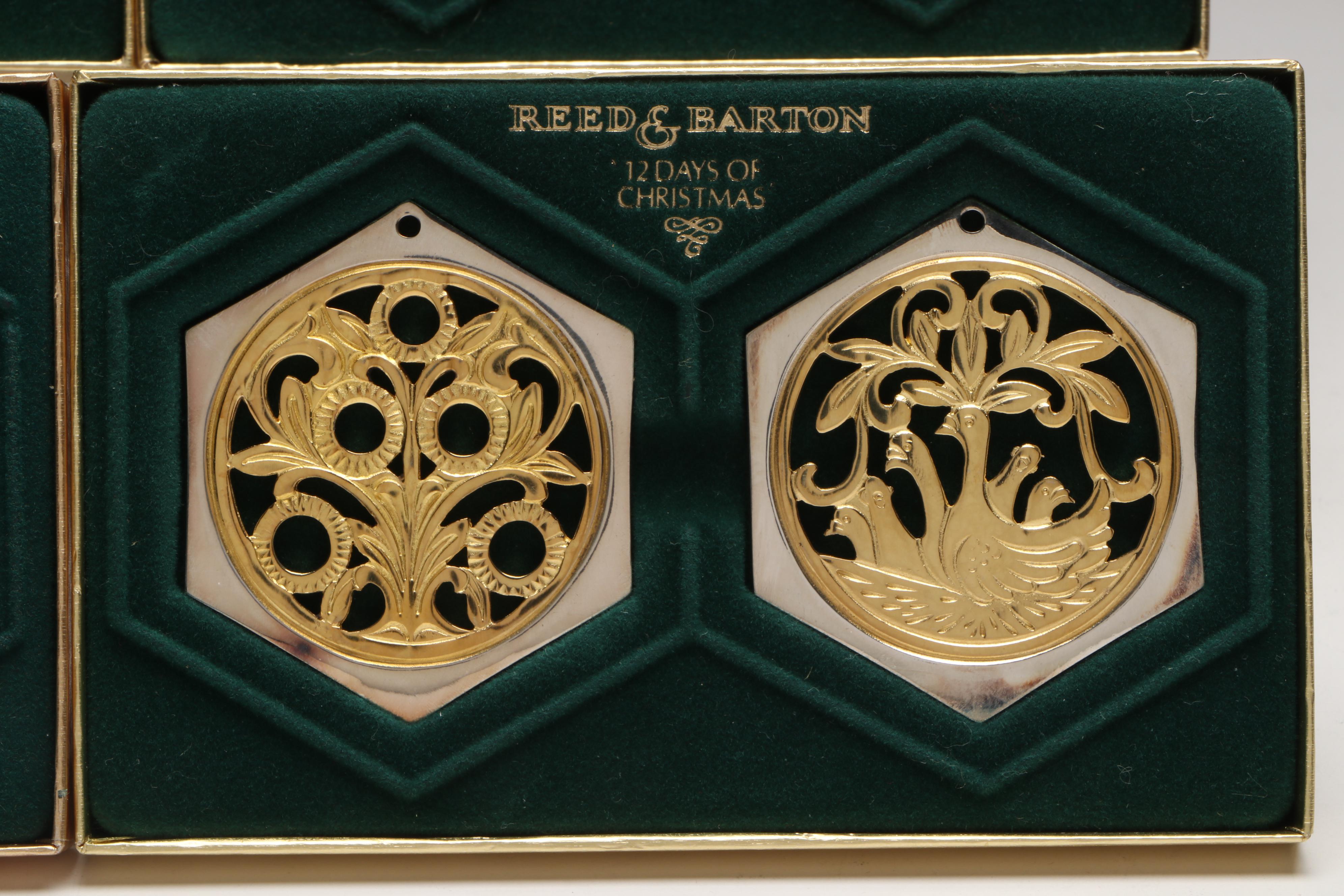 Reed & Barton Silver Plates "Twelve Days of Christmas" Ornaments
