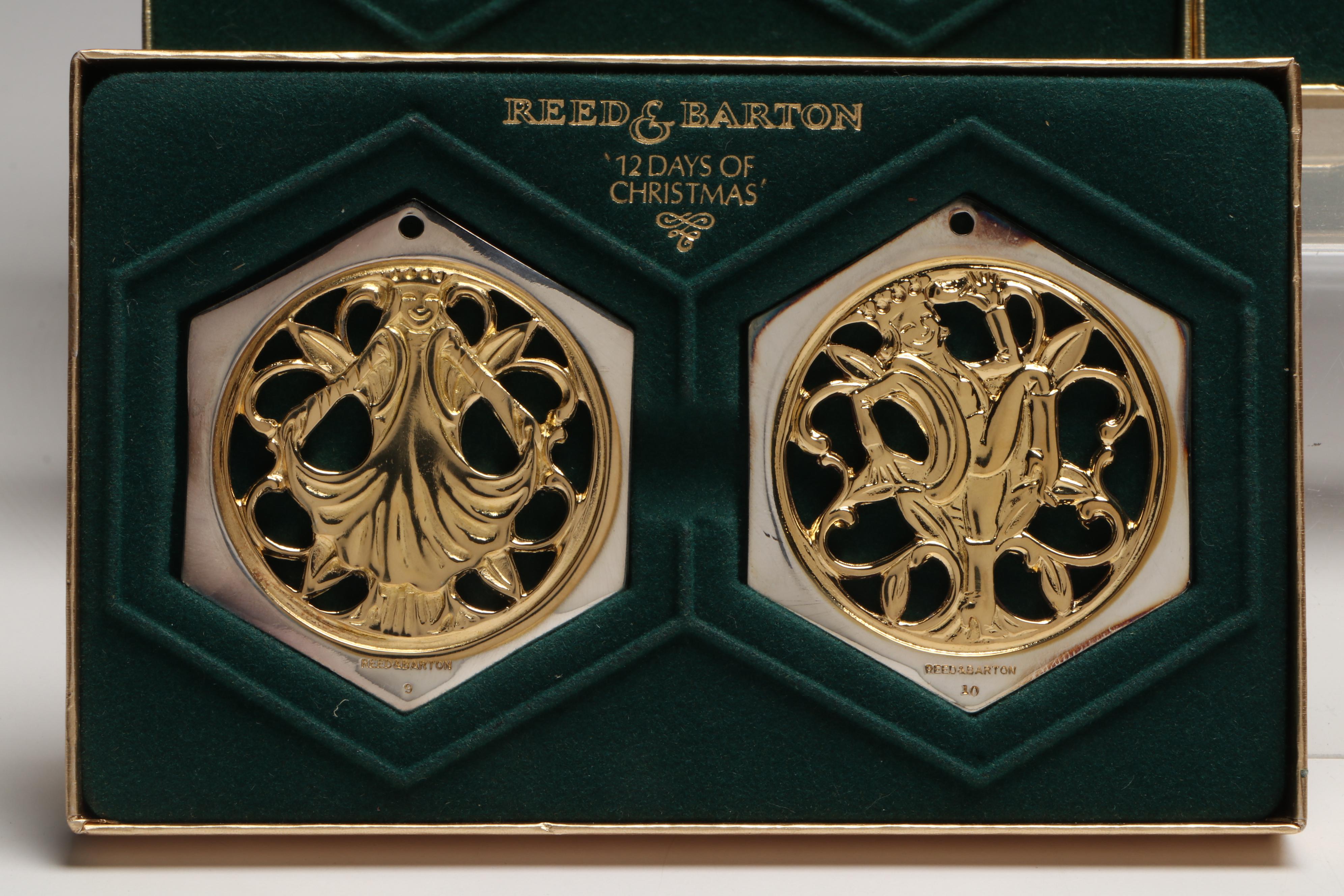 Reed & Barton Silver Plates "Twelve Days of Christmas" Ornaments