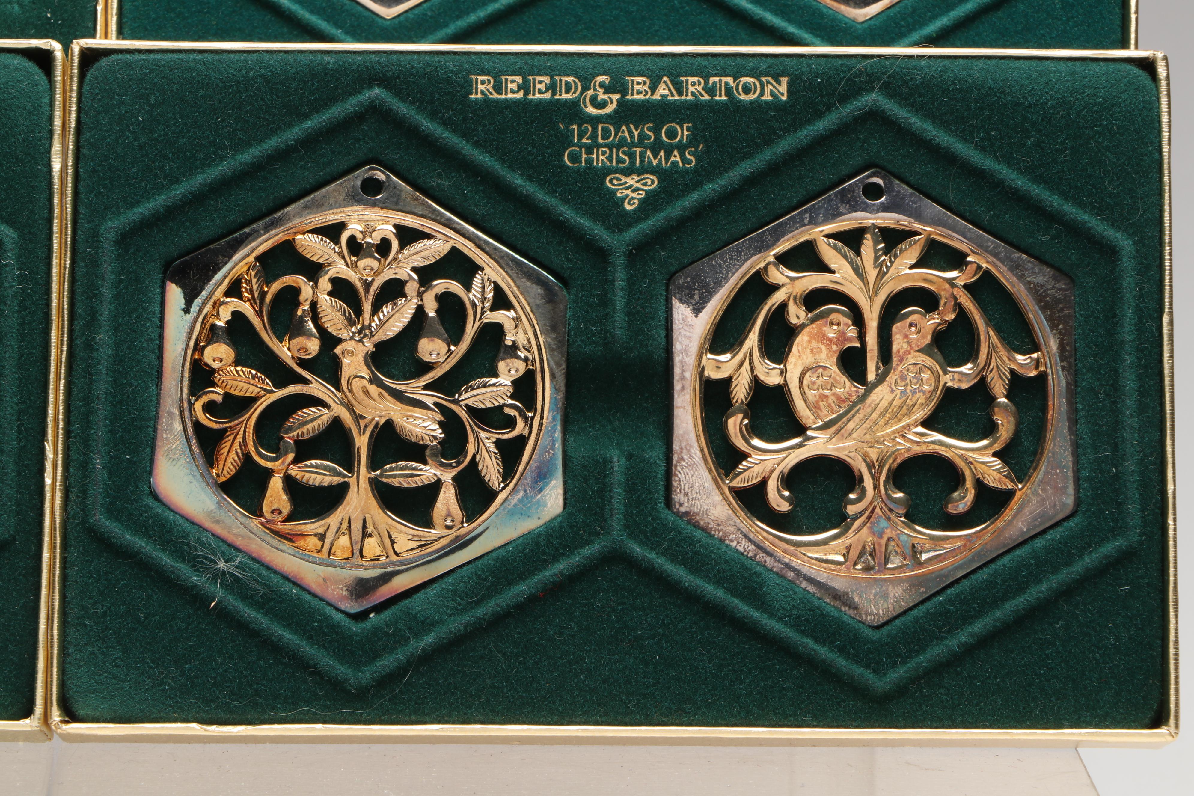 Reed & Barton Silver Plates "Twelve Days of Christmas" Ornaments