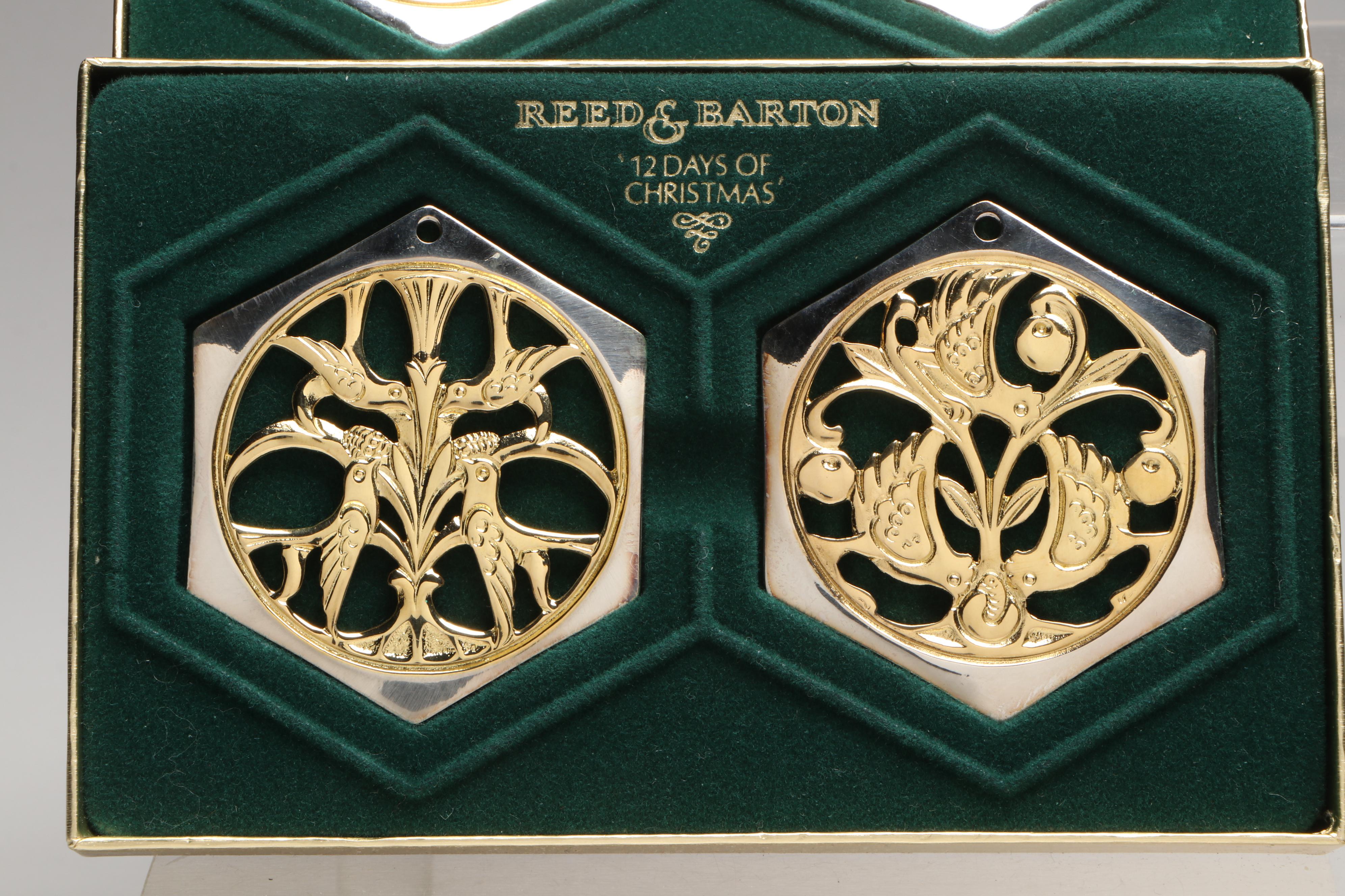 Reed & Barton Silver Plates "Twelve Days of Christmas" Ornaments