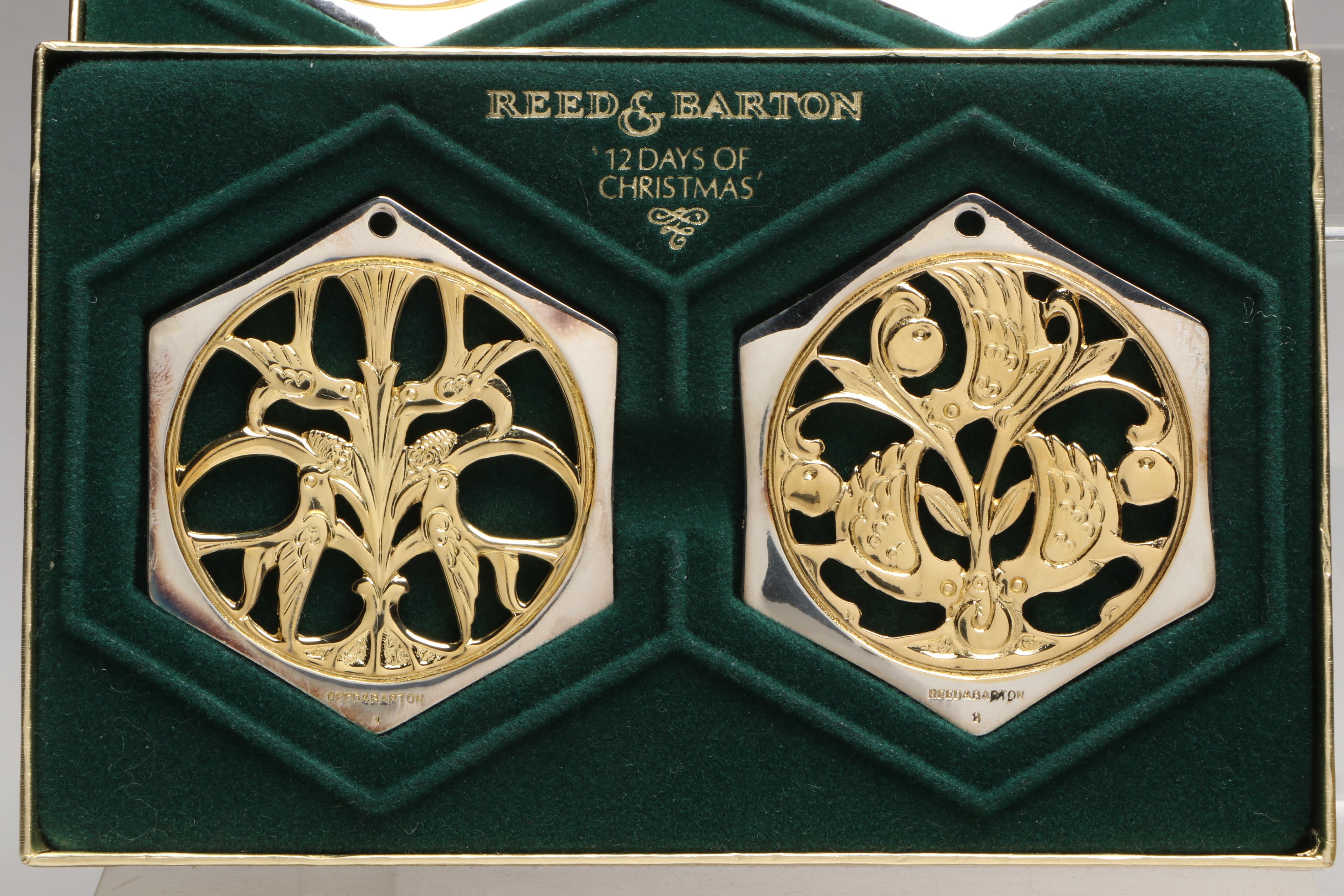 Reed & Barton Silver Plates "Twelve Days of Christmas" Ornaments