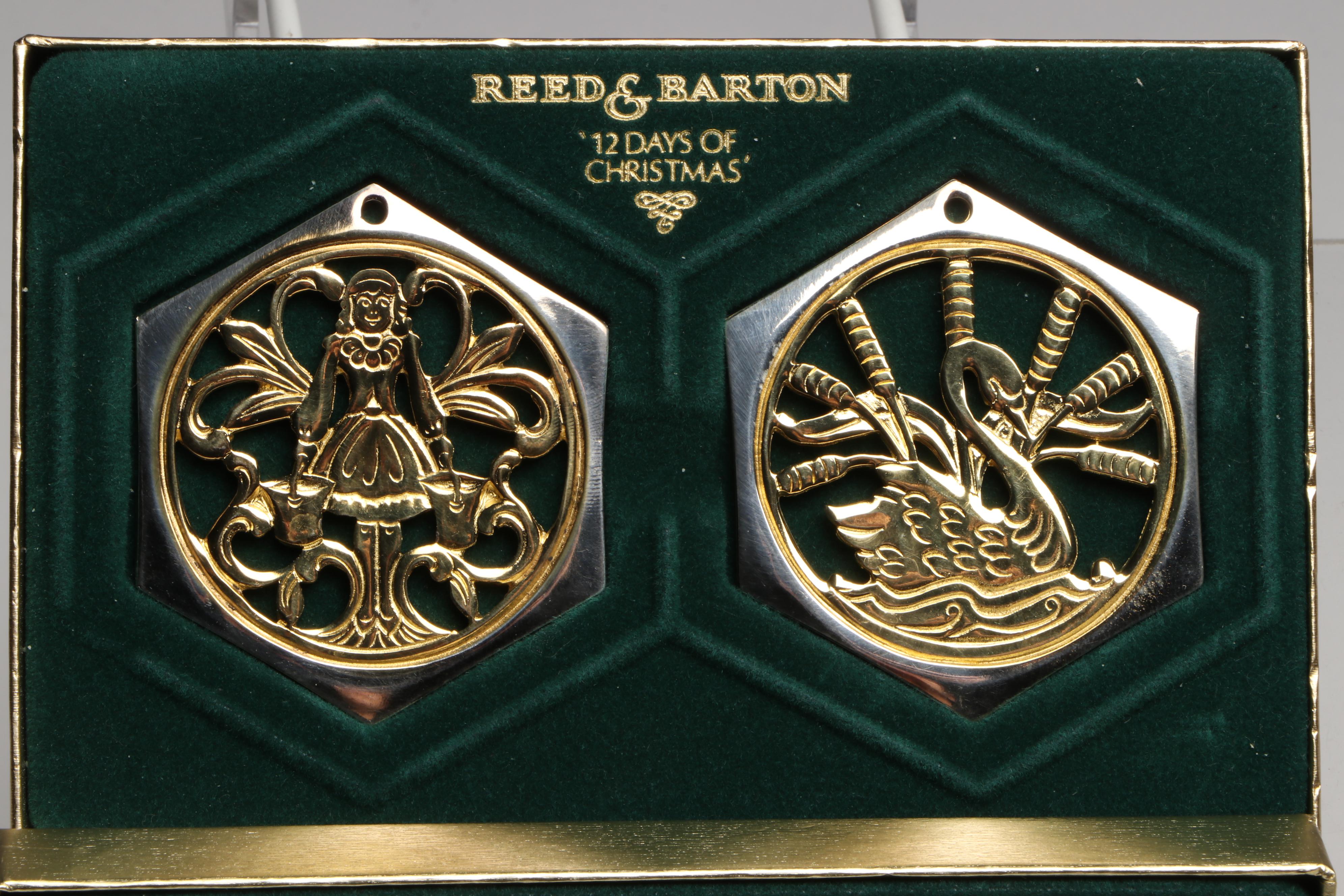 Reed & Barton Silver Plates "Twelve Days of Christmas" Ornaments