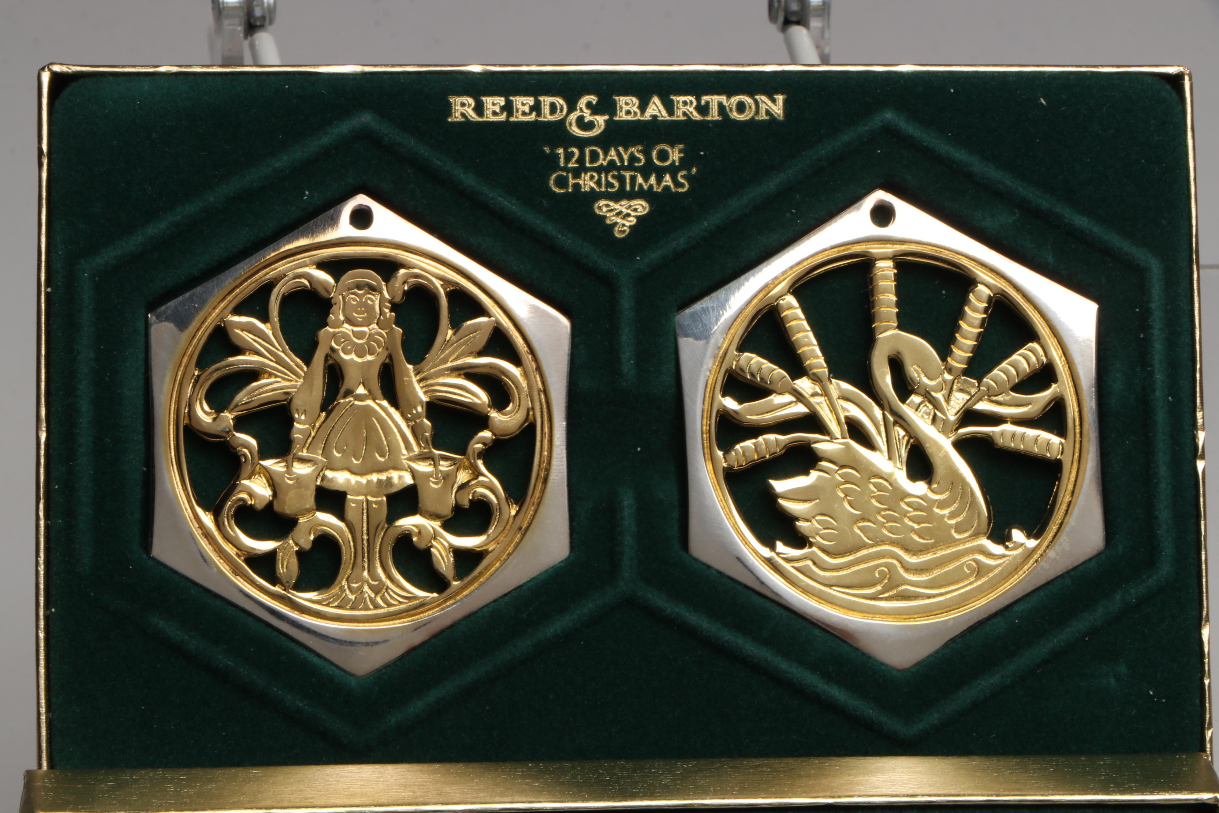 Reed & Barton Silver Plates "Twelve Days of Christmas" Ornaments