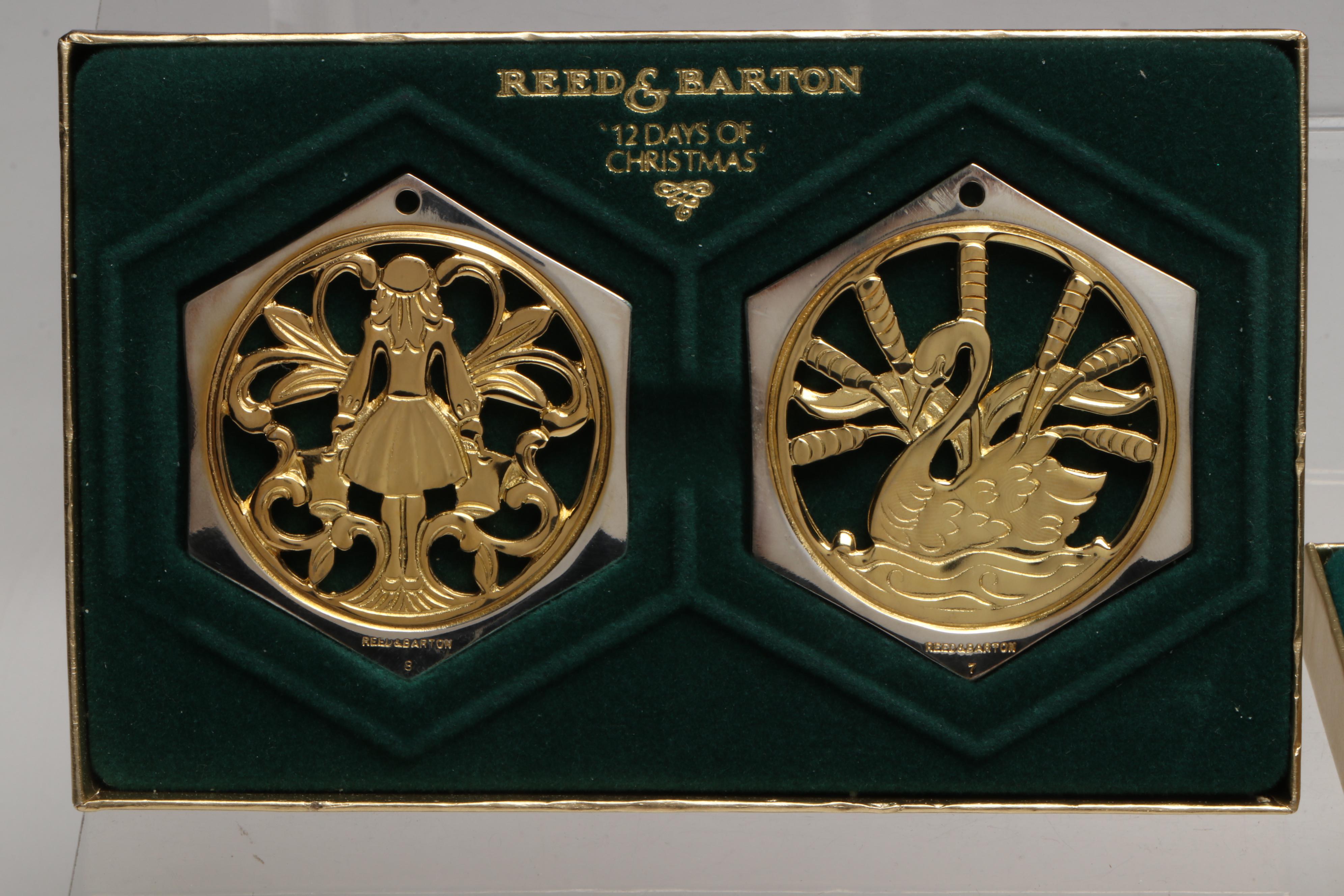 Reed & Barton Silver Plates "Twelve Days of Christmas" Ornaments