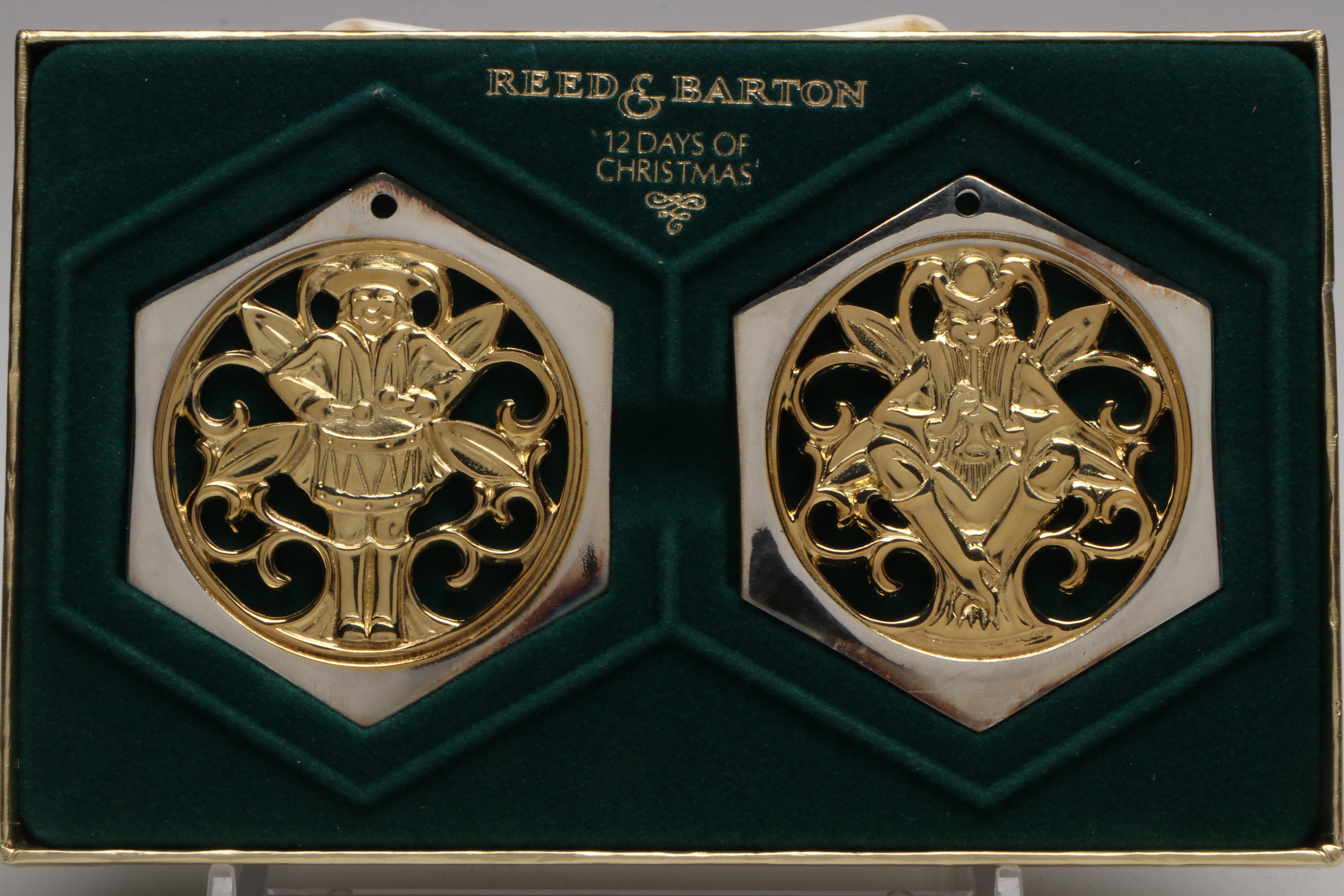 Reed & Barton Silver Plates "Twelve Days of Christmas" Ornaments