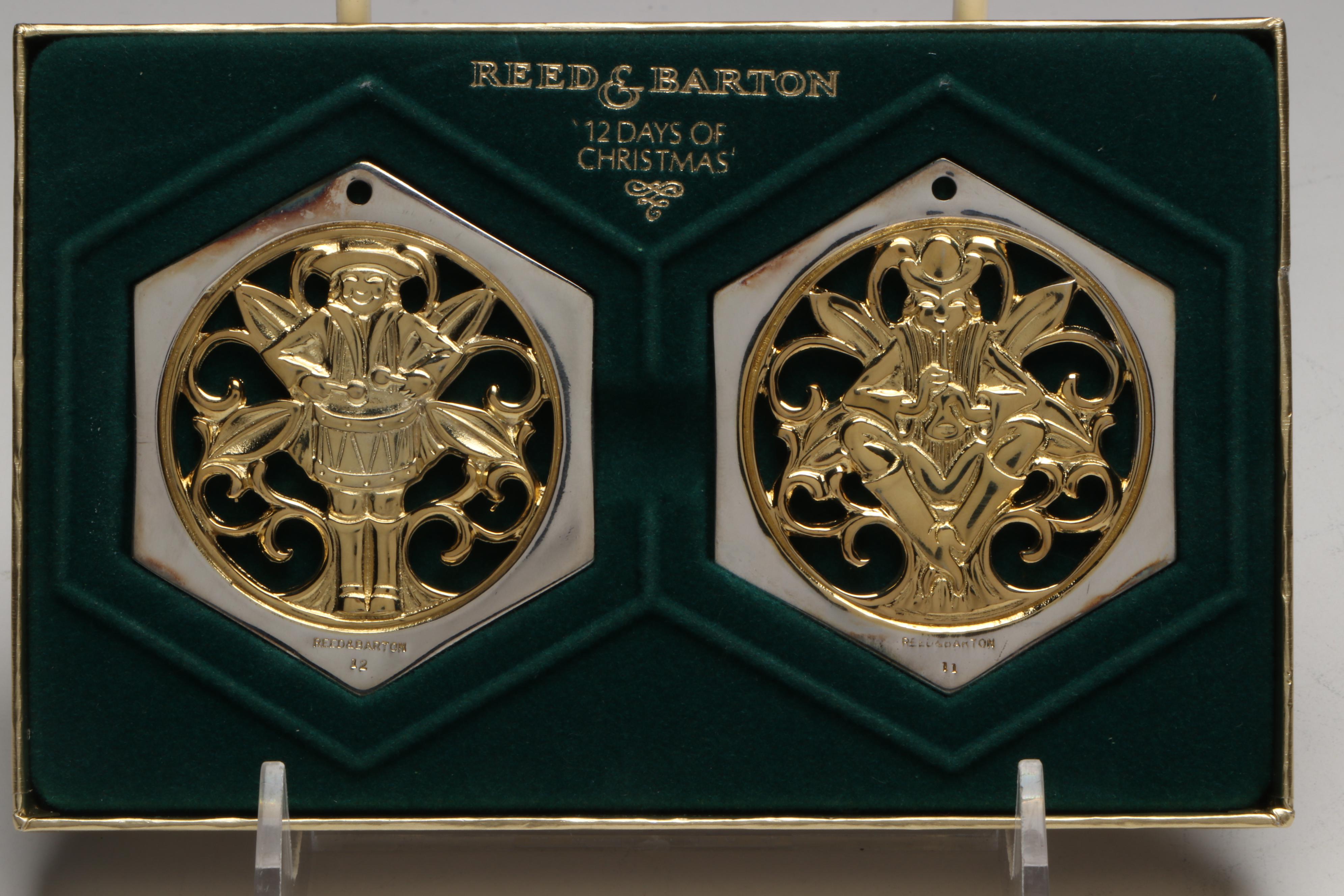 Reed & Barton Silver Plates "Twelve Days of Christmas" Ornaments