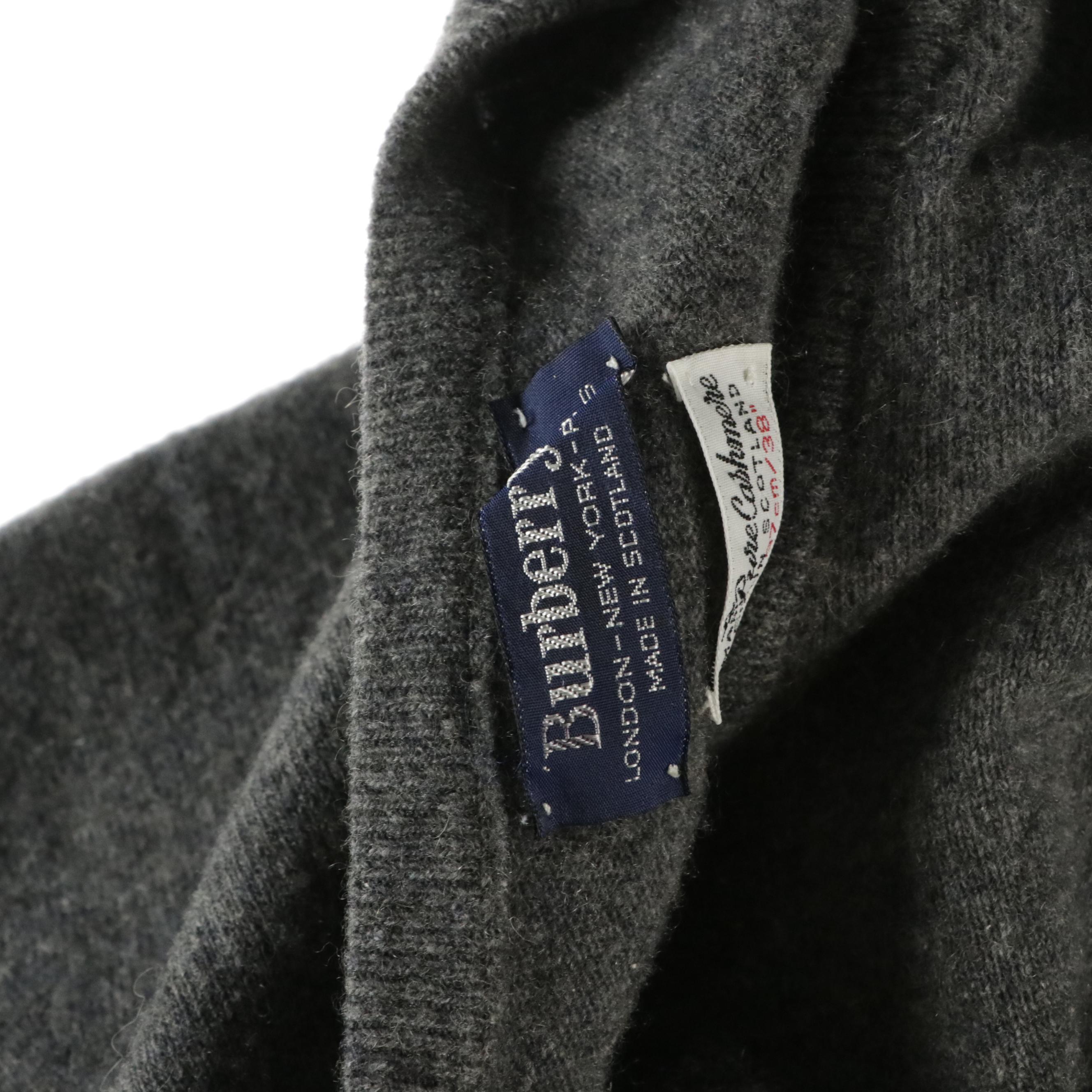 Burberrys Grey Cashmere Knit Sweater Vest