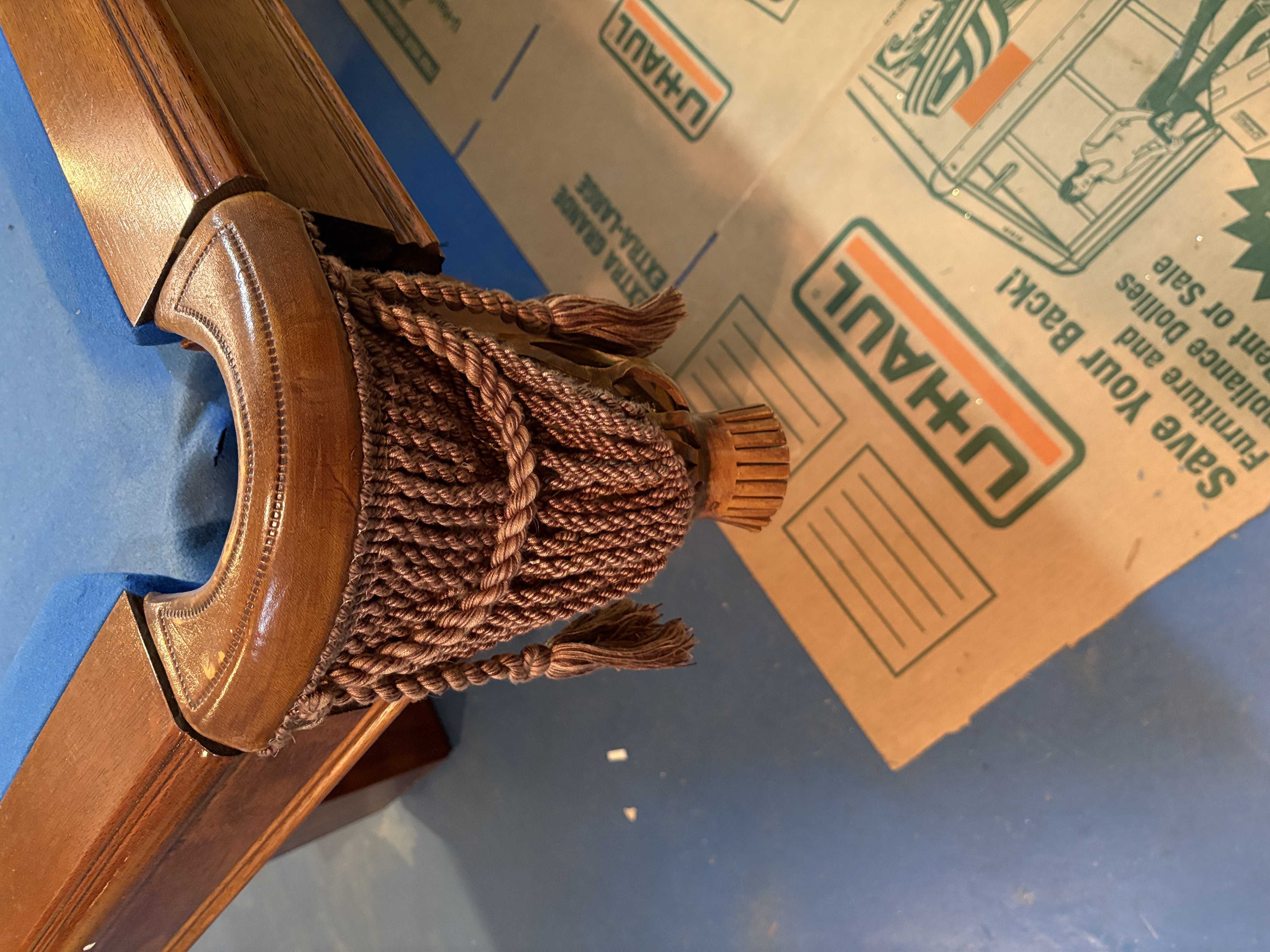 Kasson 8' Slate-Top Oak Pool Table with Cues, Accessories and Wall Rack