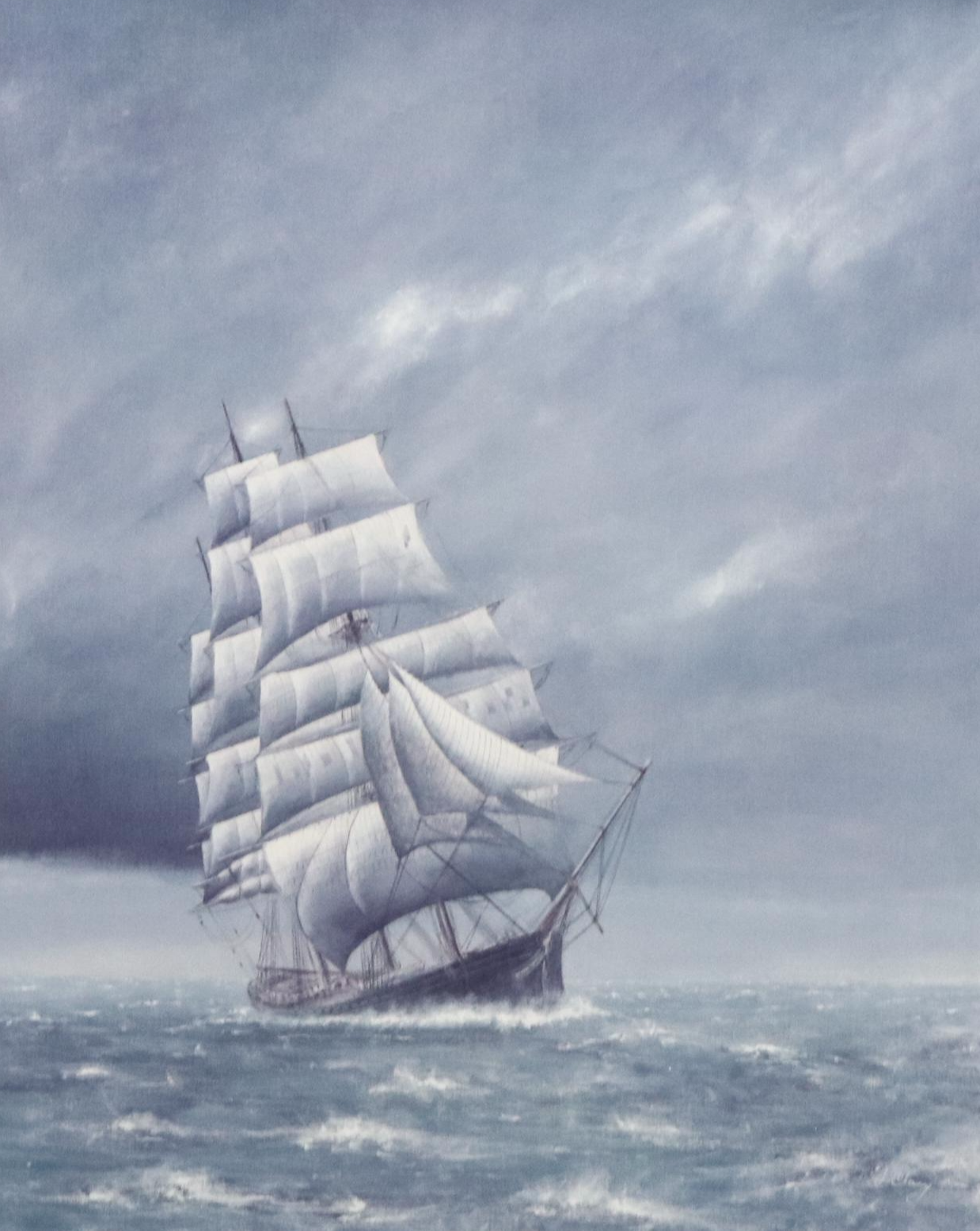 Jim Clary Offset Lithograph with Remarque "The 13th Crossing"