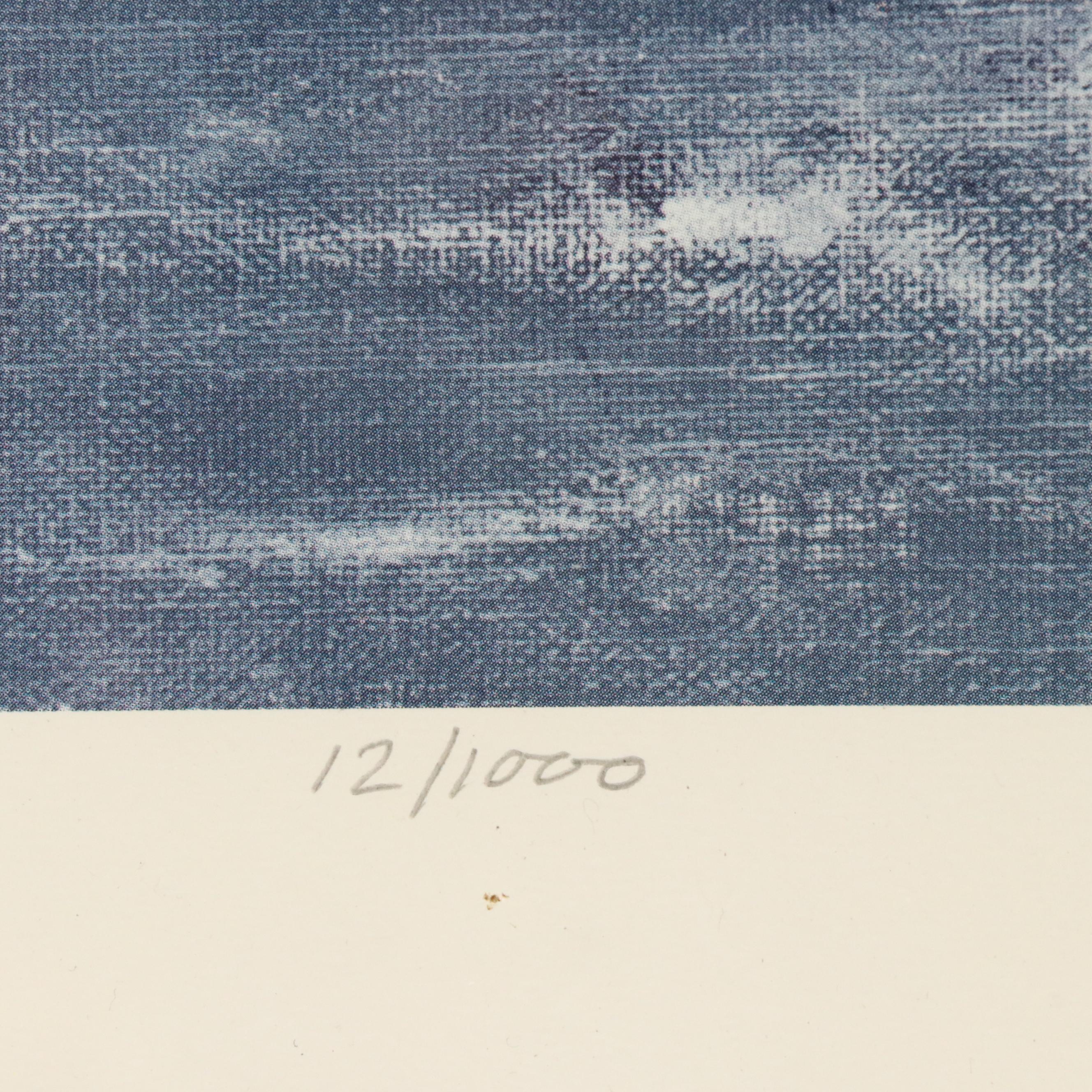 Jim Clary Offset Lithograph with Remarque "The 13th Crossing"