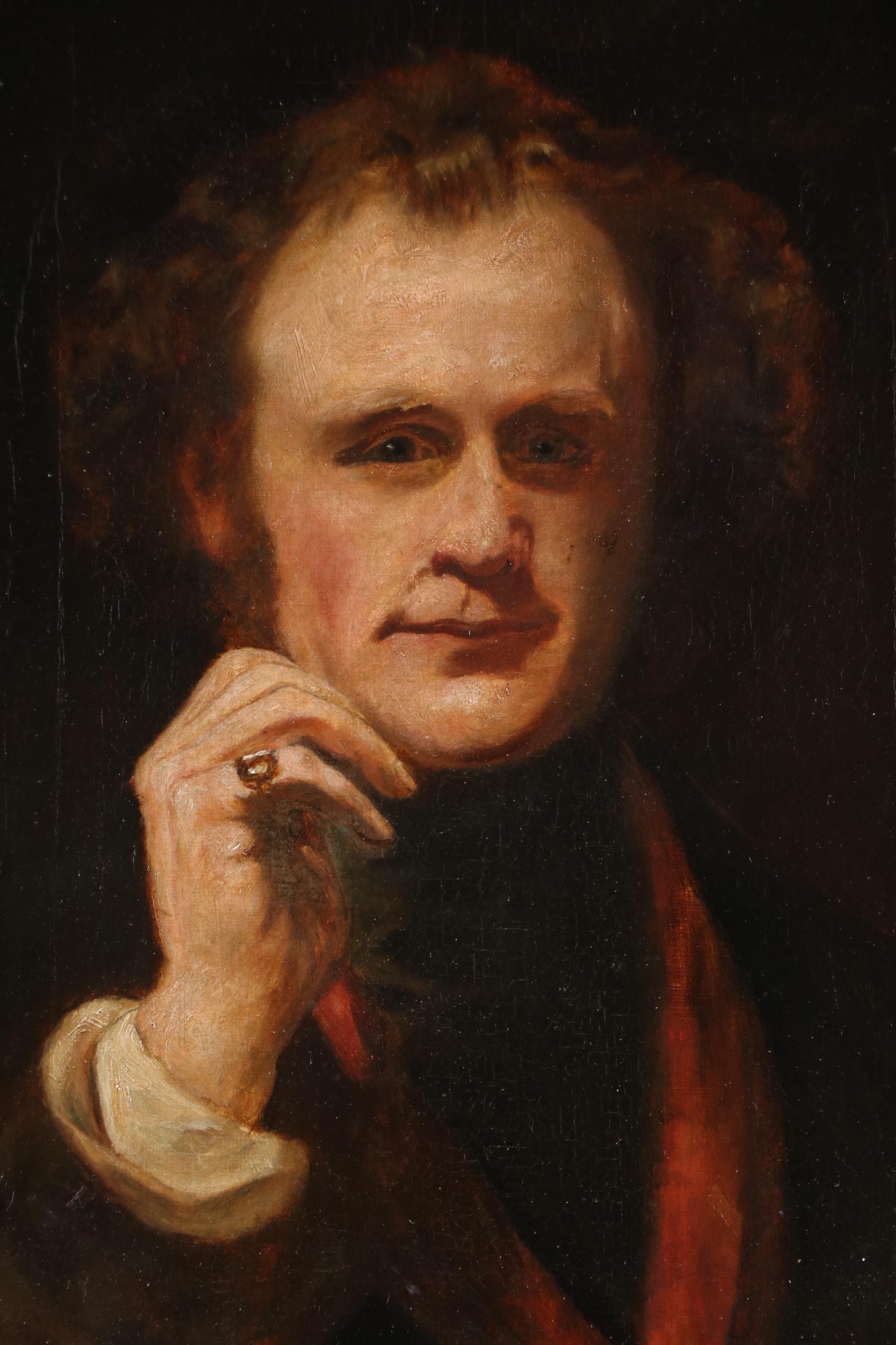 Style of Agnes Campbell Imlach Oil Portrait of a Gentleman or Reverend