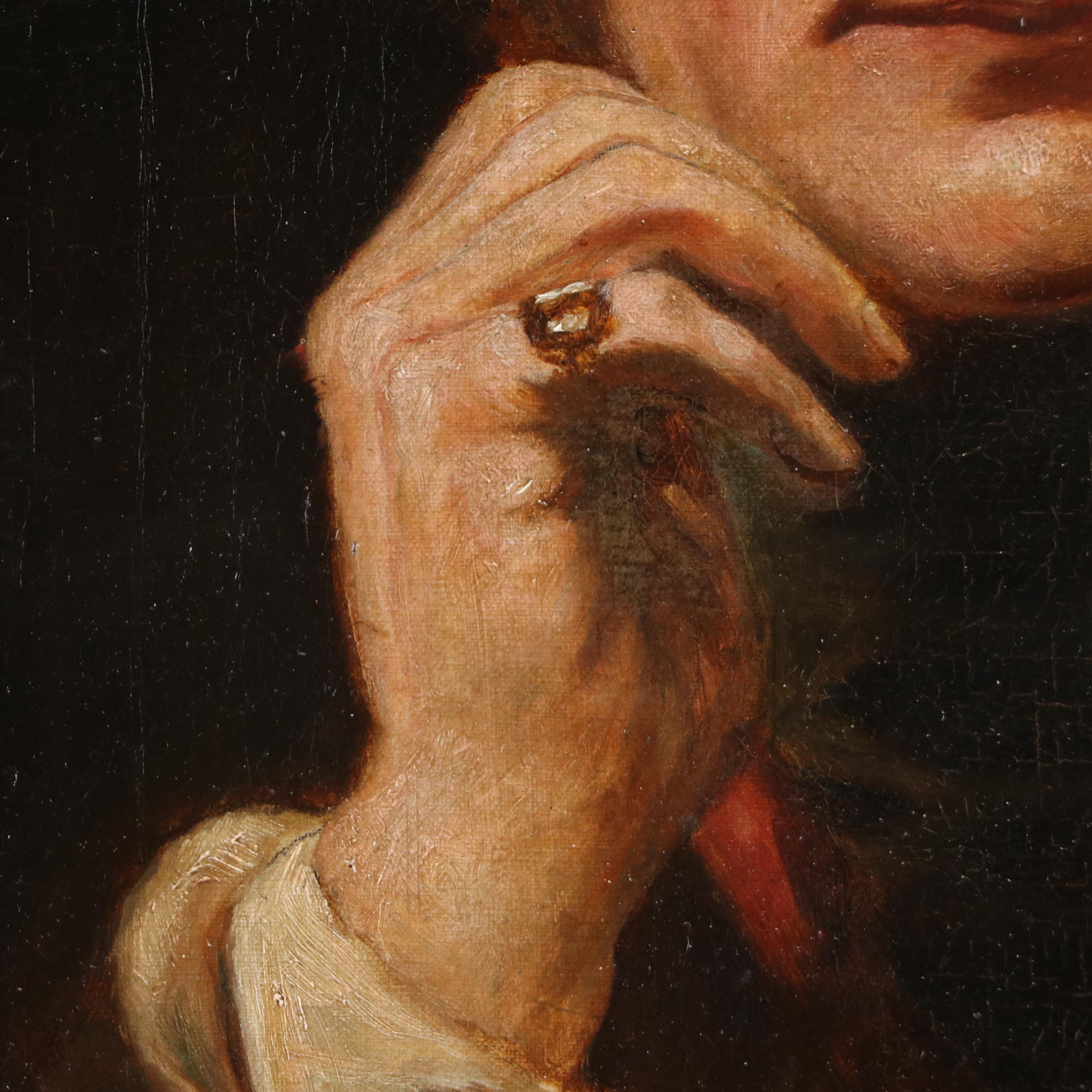 Style of Agnes Campbell Imlach Oil Portrait of a Gentleman or Reverend