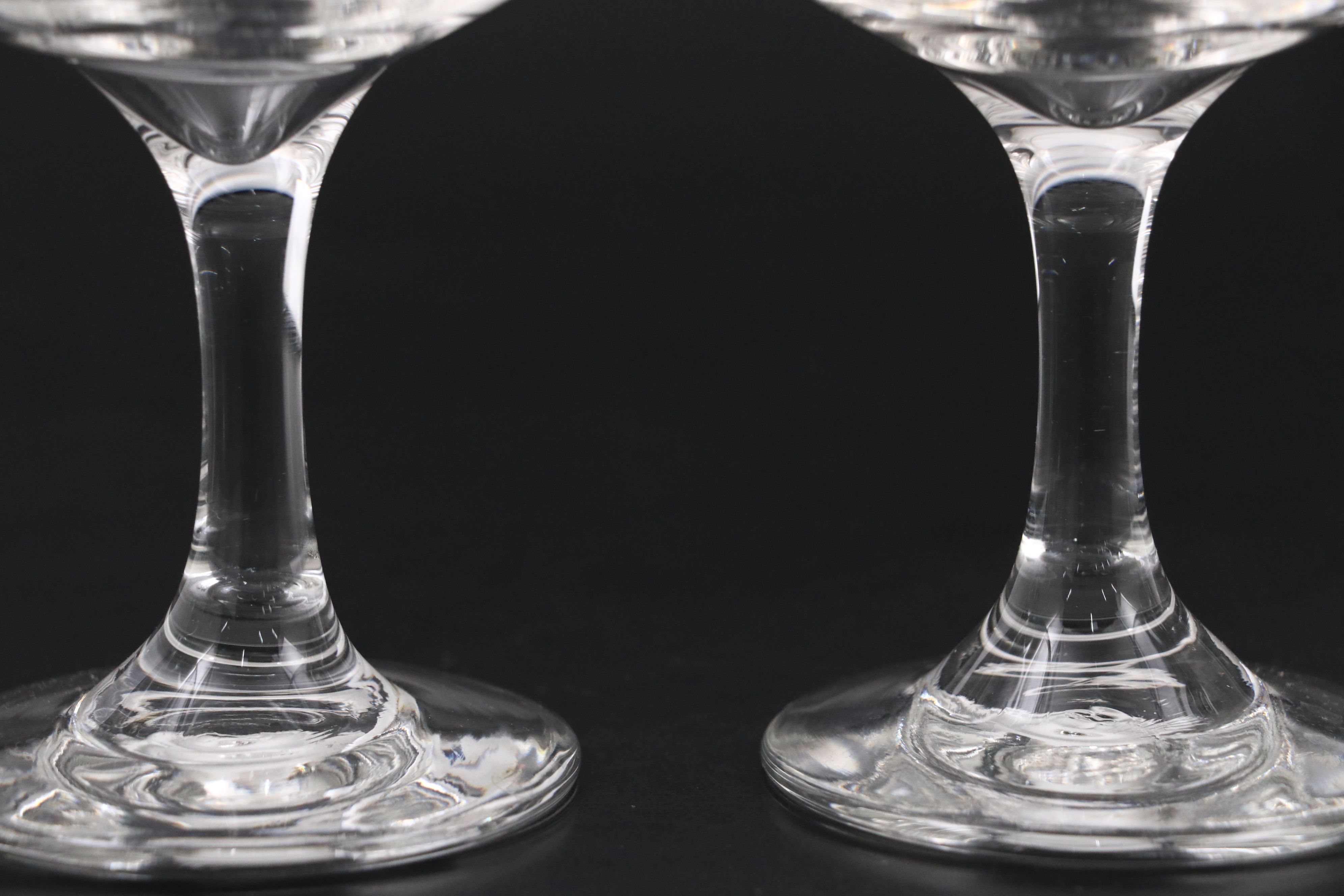 Libbey Art Deco Style Glass Coupes