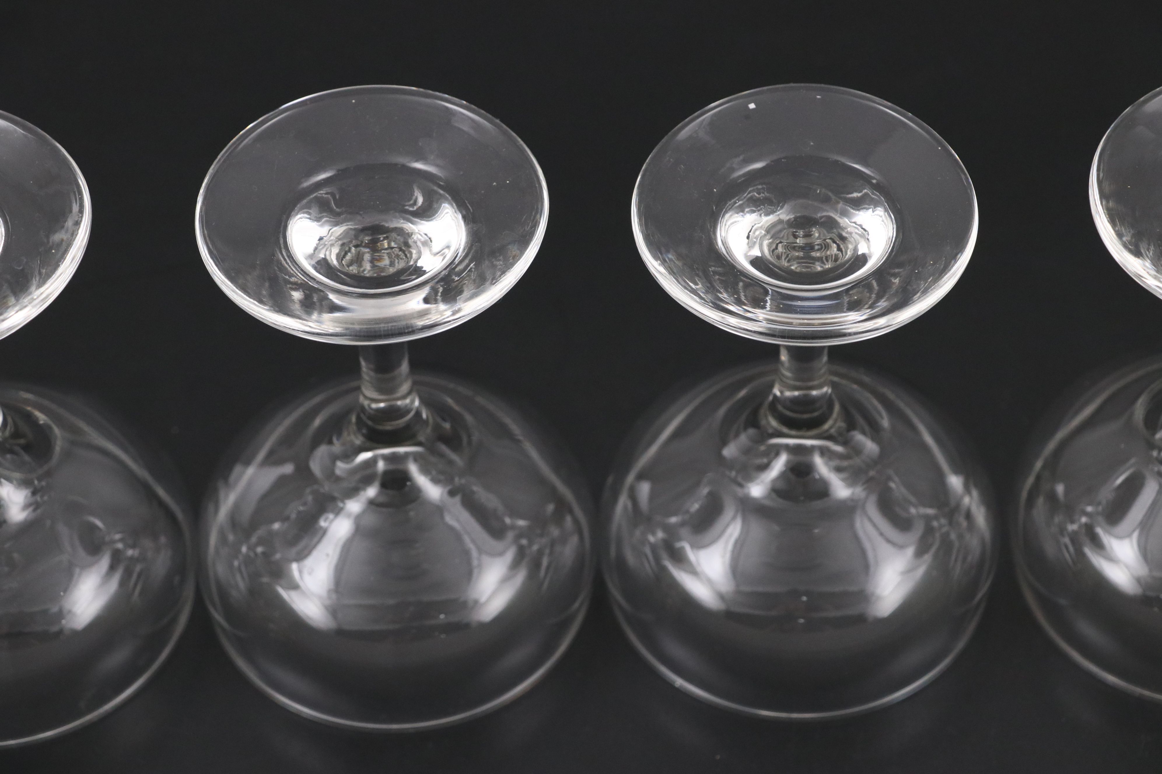 Libbey Art Deco Style Glass Coupes