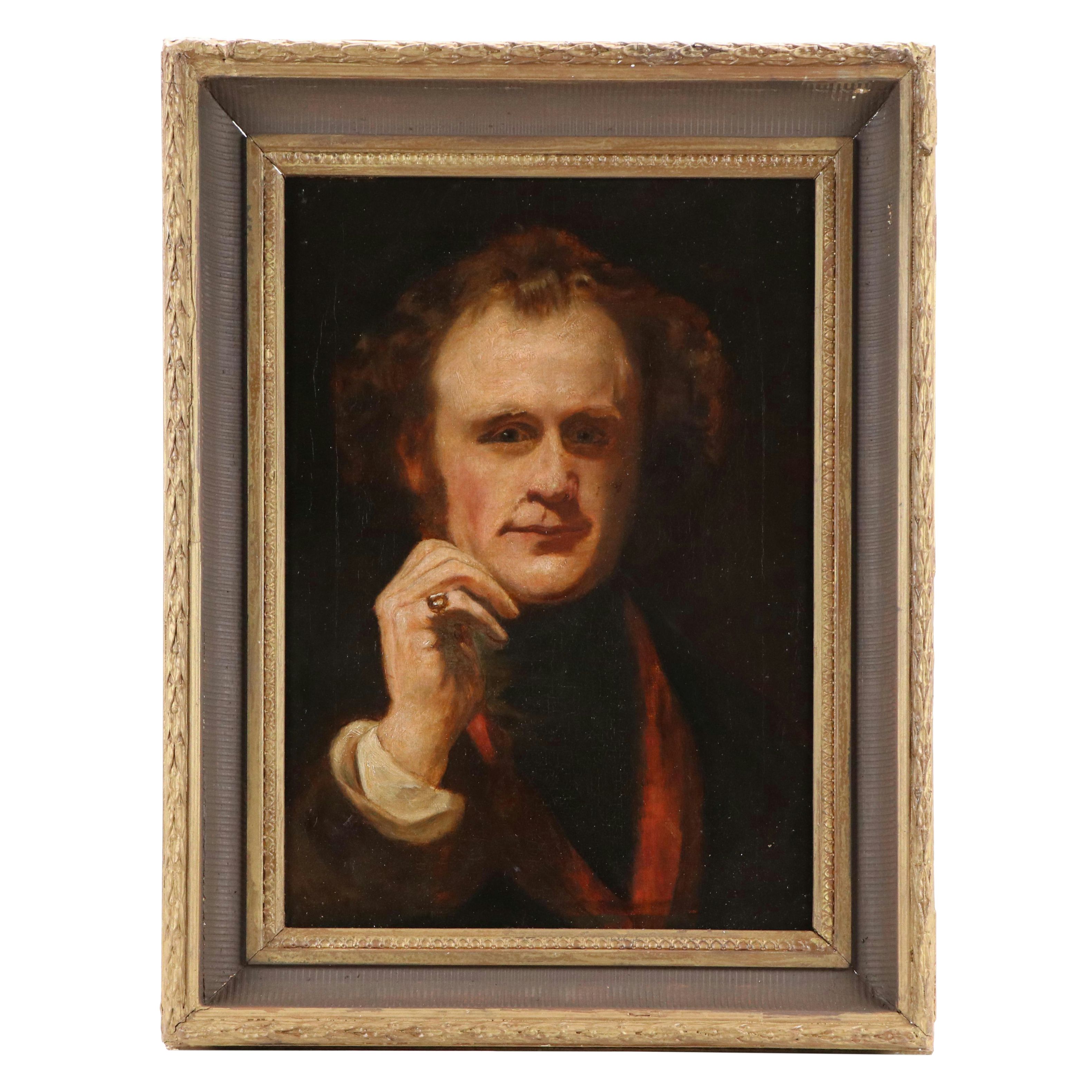 Style of Agnes Campbell Imlach Oil Portrait of a Gentleman or Reverend