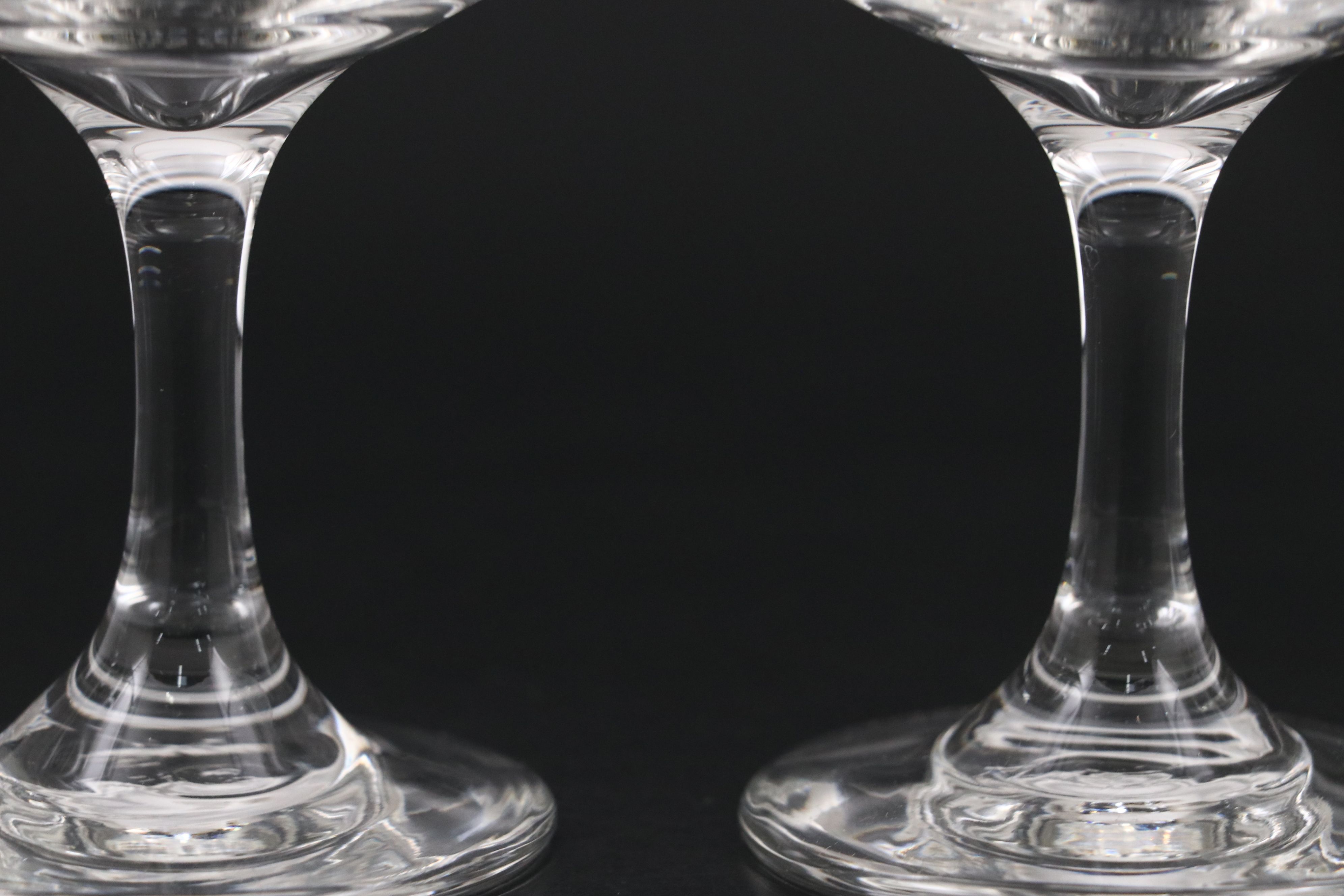 Libbey Art Deco Style Glass Coupes