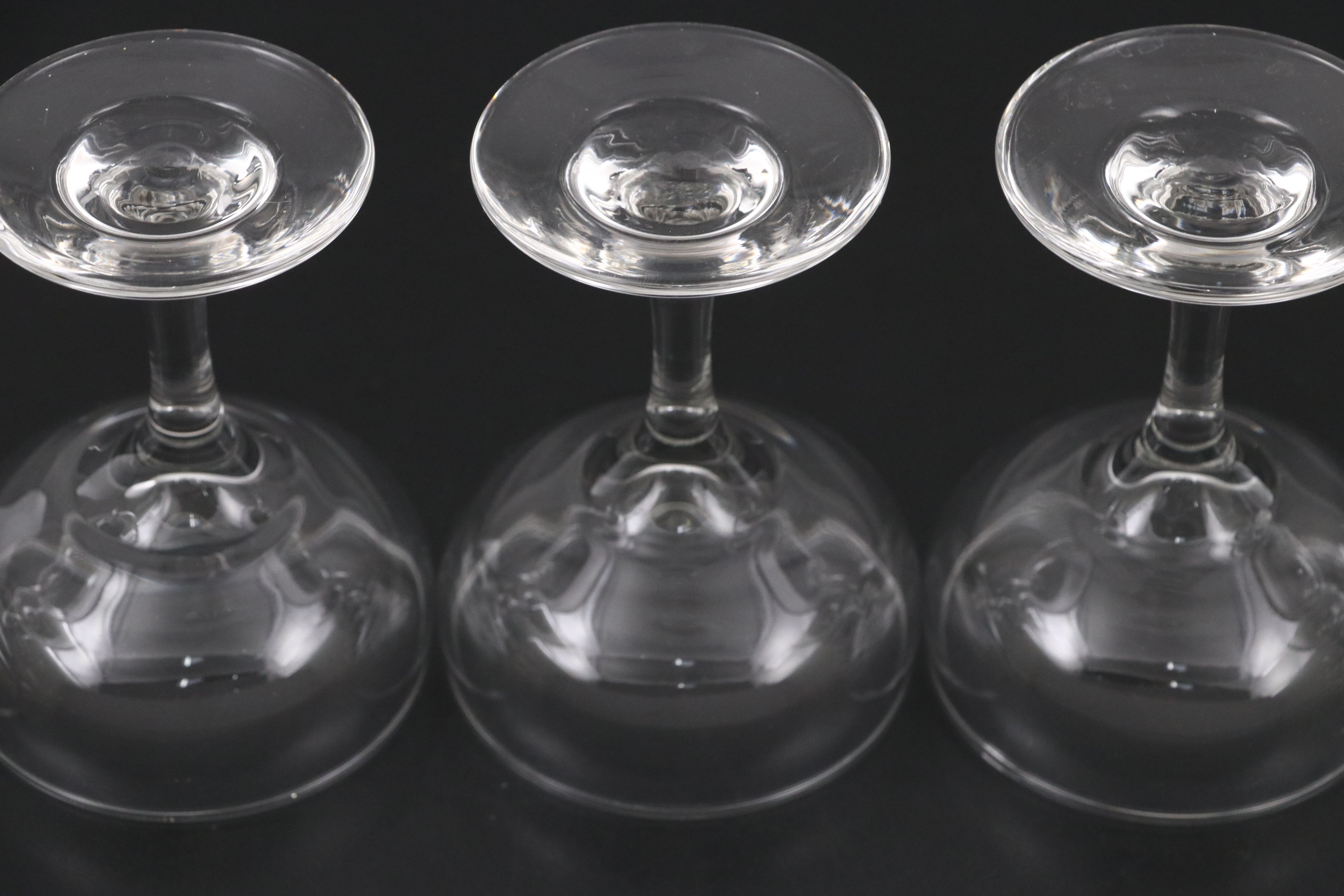Libbey Art Deco Style Glass Coupes