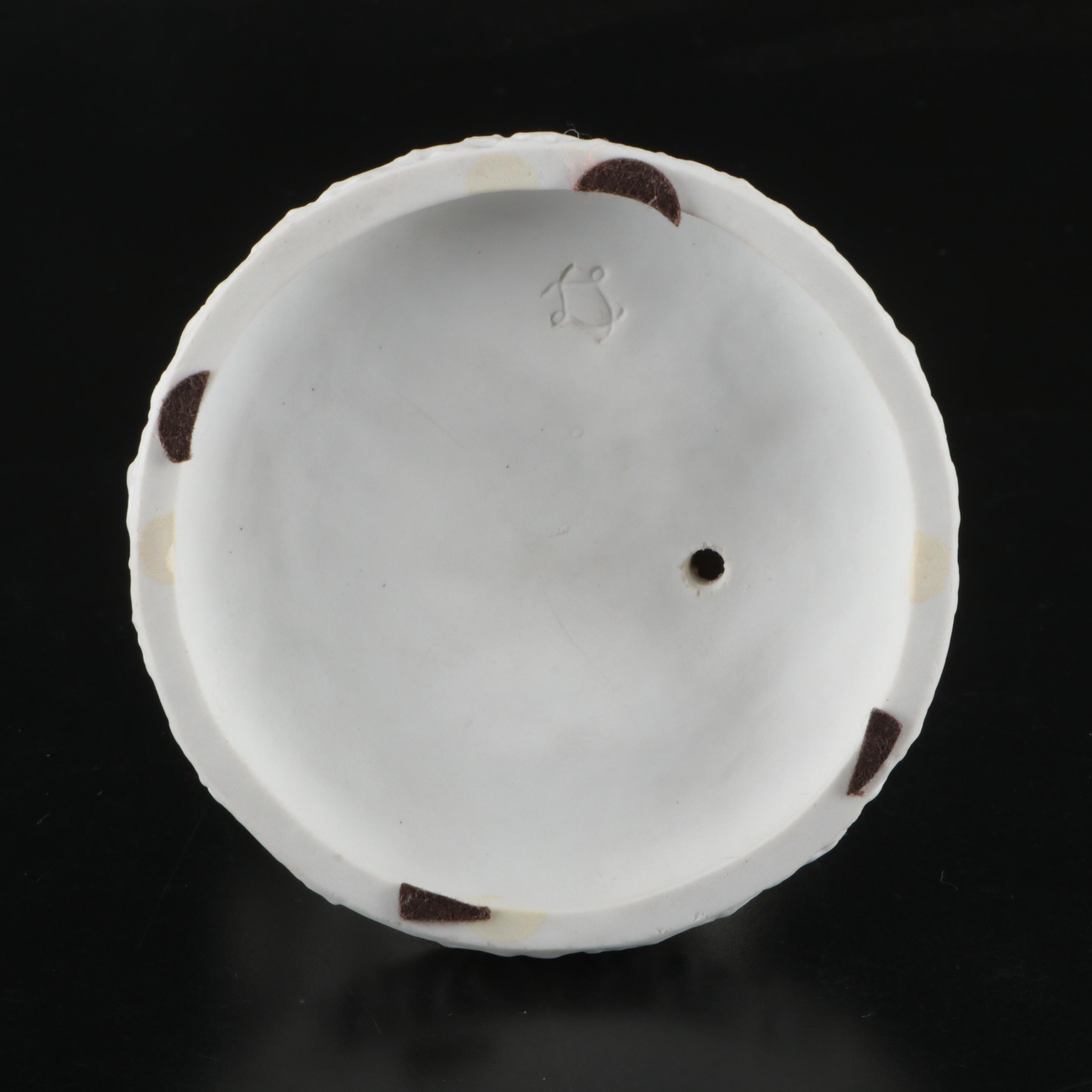 Pair of Sevres Style Bisque Figurine Vases with Royal Vienna Porcelain Figurines