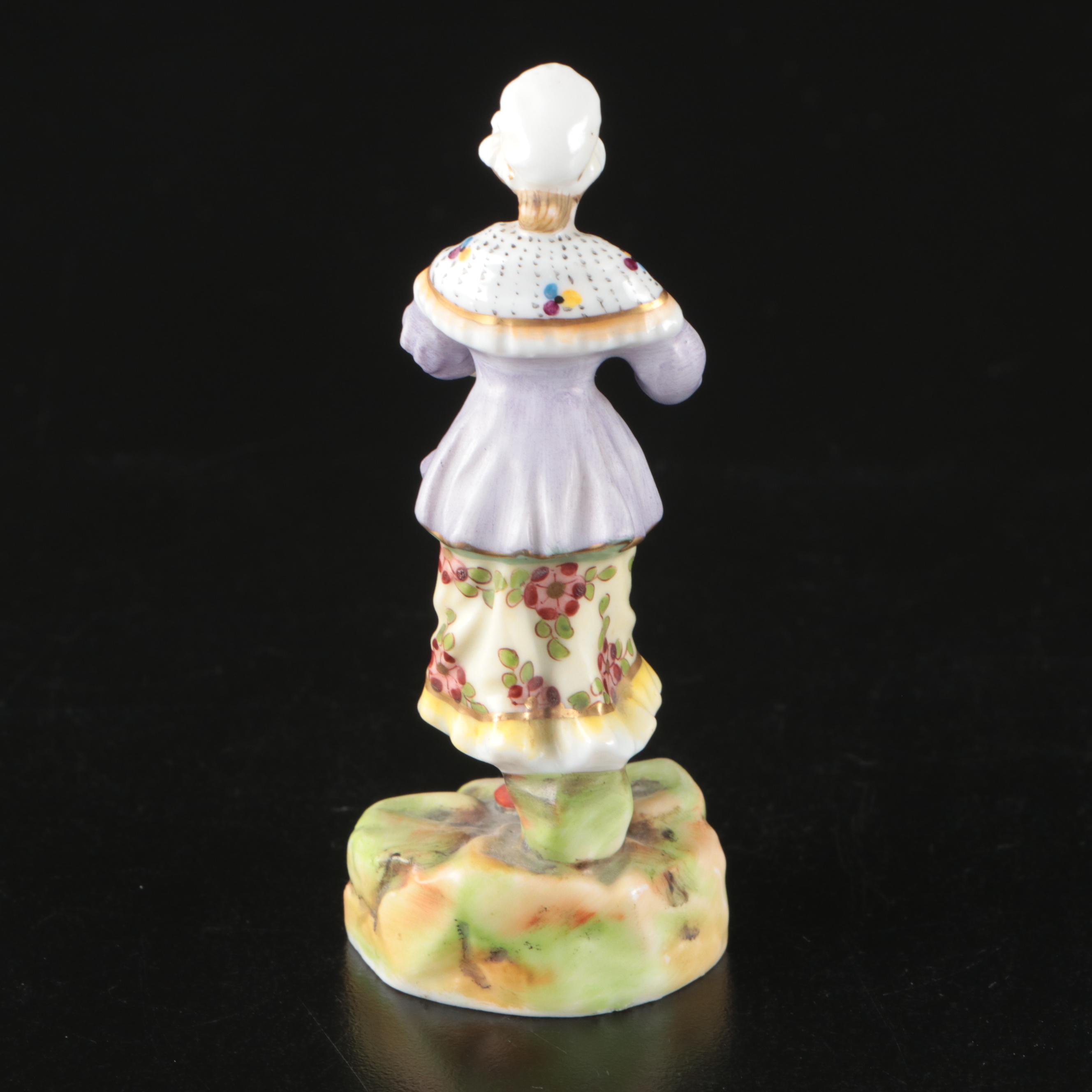 Pair of Sevres Style Bisque Figurine Vases with Royal Vienna Porcelain Figurines