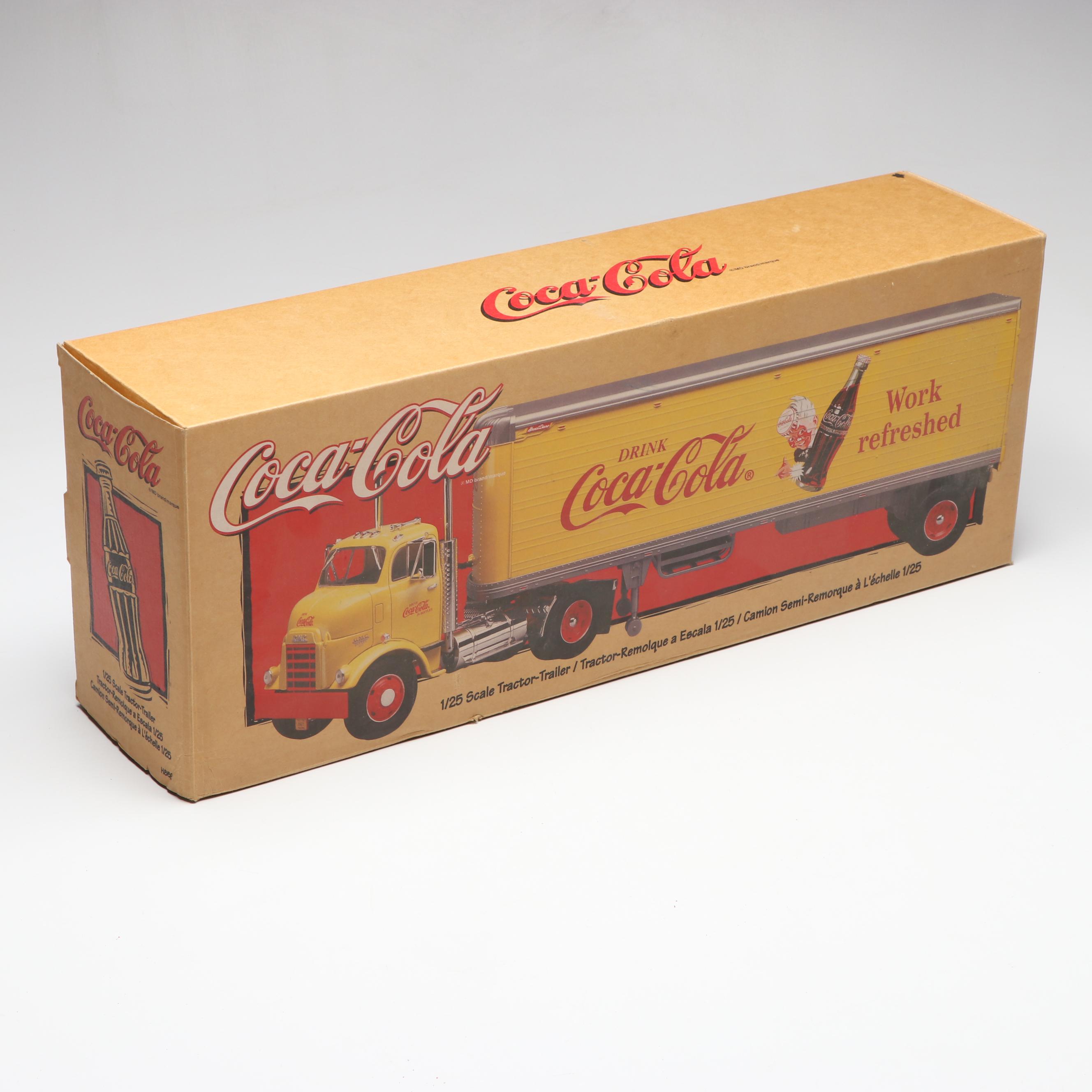 Ertl GMC Coca-Cola 1/25 Scale Model Tractor-Trailer with Original Box
