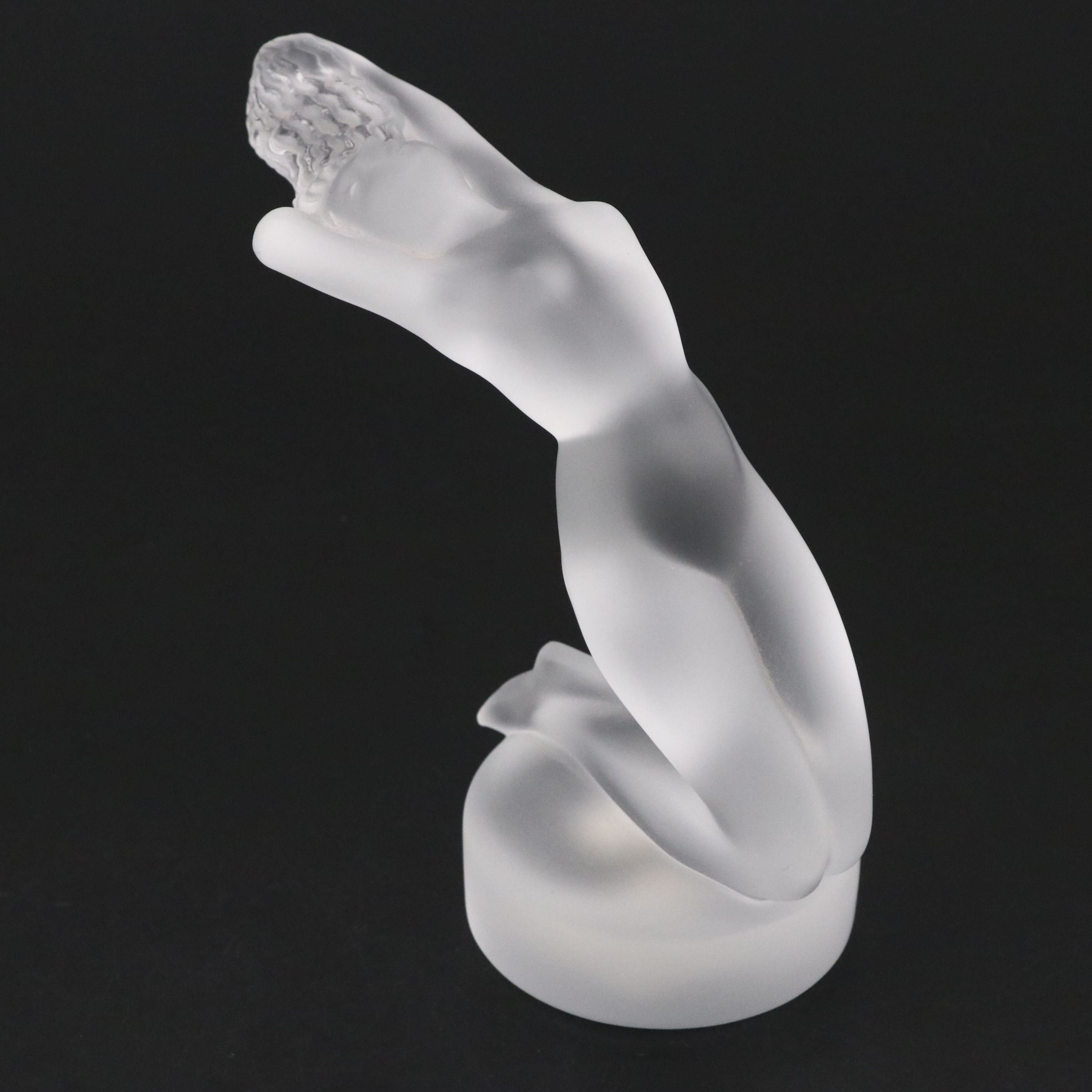 Lalique "Chrysis" Frosted Crystal Paperweight, Late 20th Century