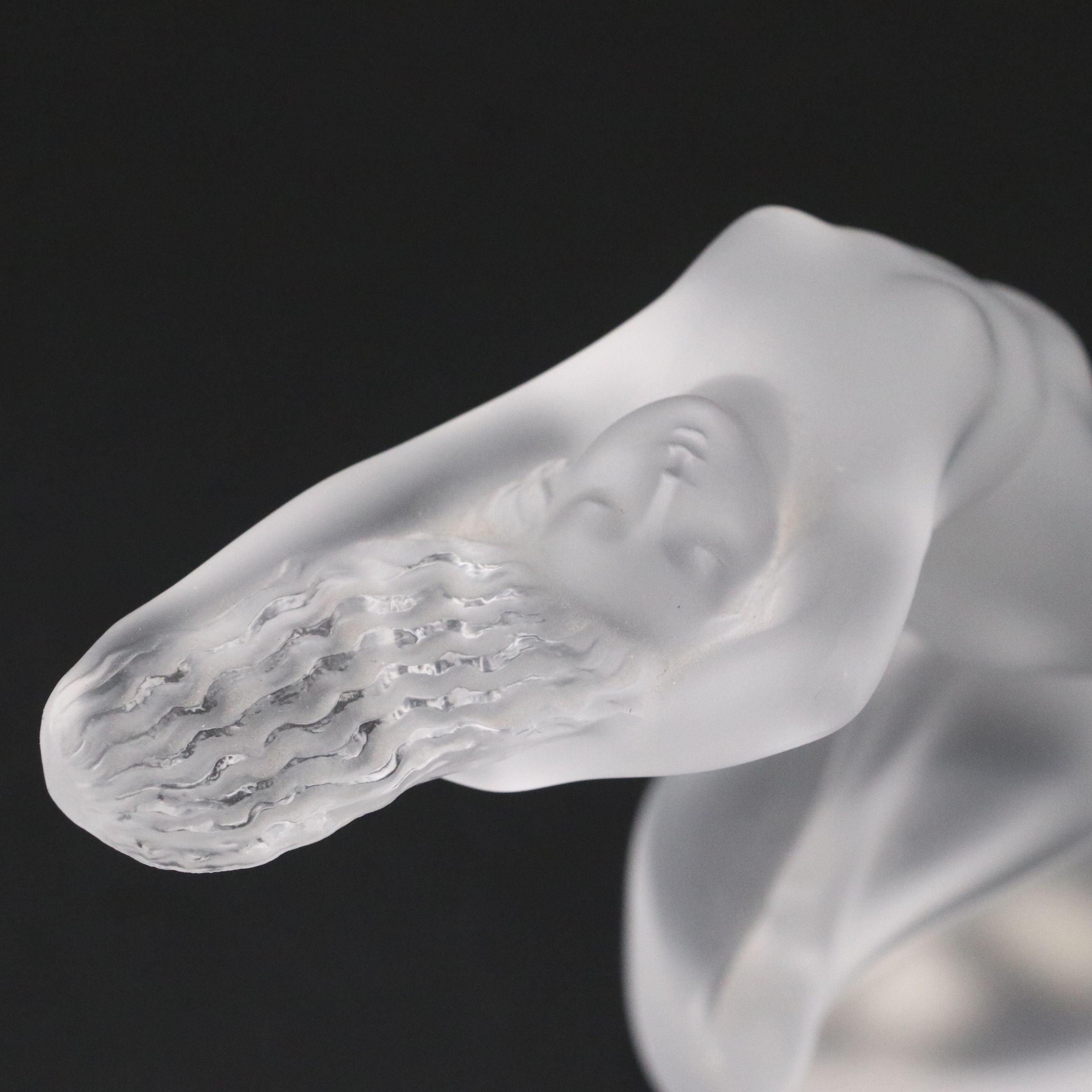 Lalique "Chrysis" Frosted Crystal Paperweight, Late 20th Century