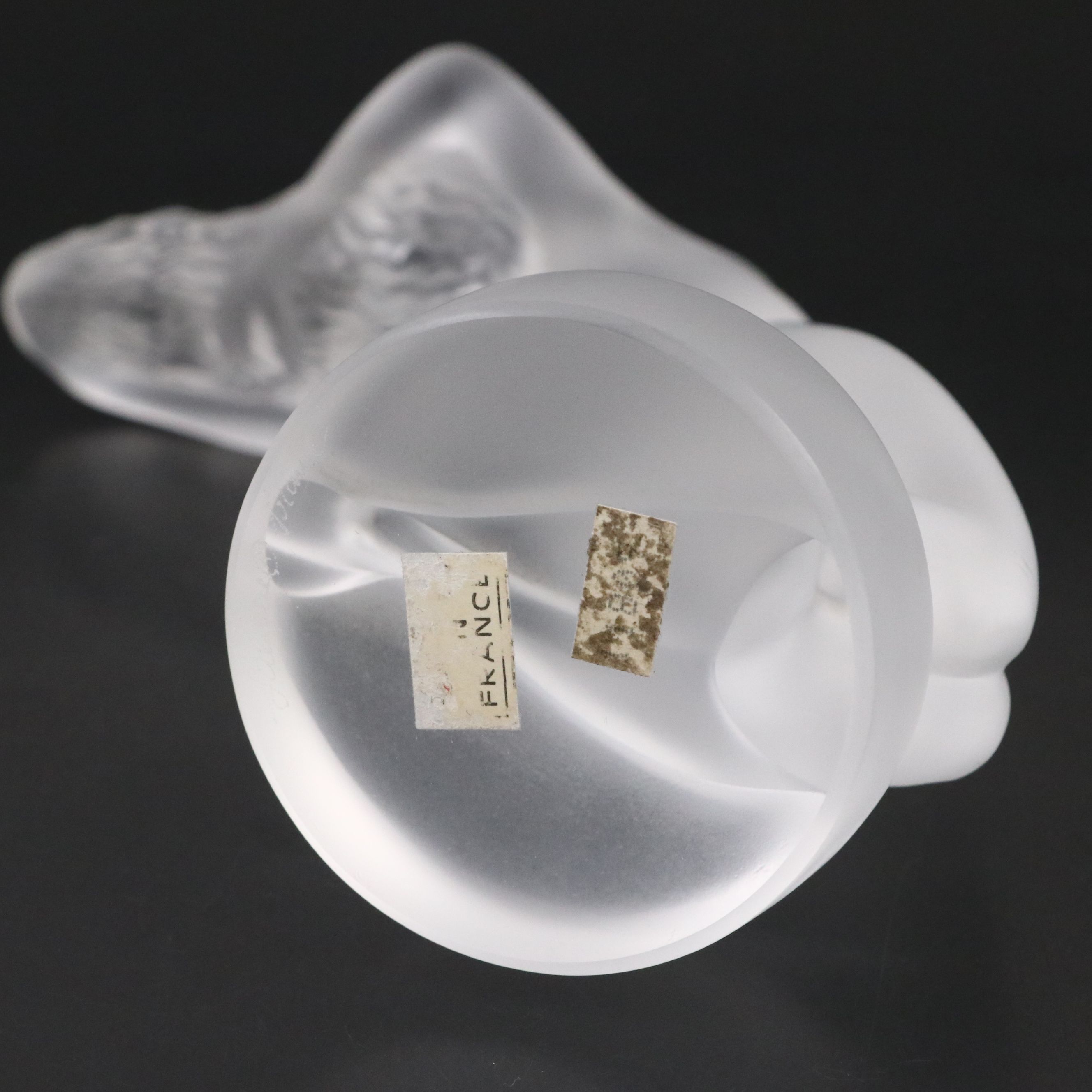 Lalique "Chrysis" Frosted Crystal Paperweight, Late 20th Century