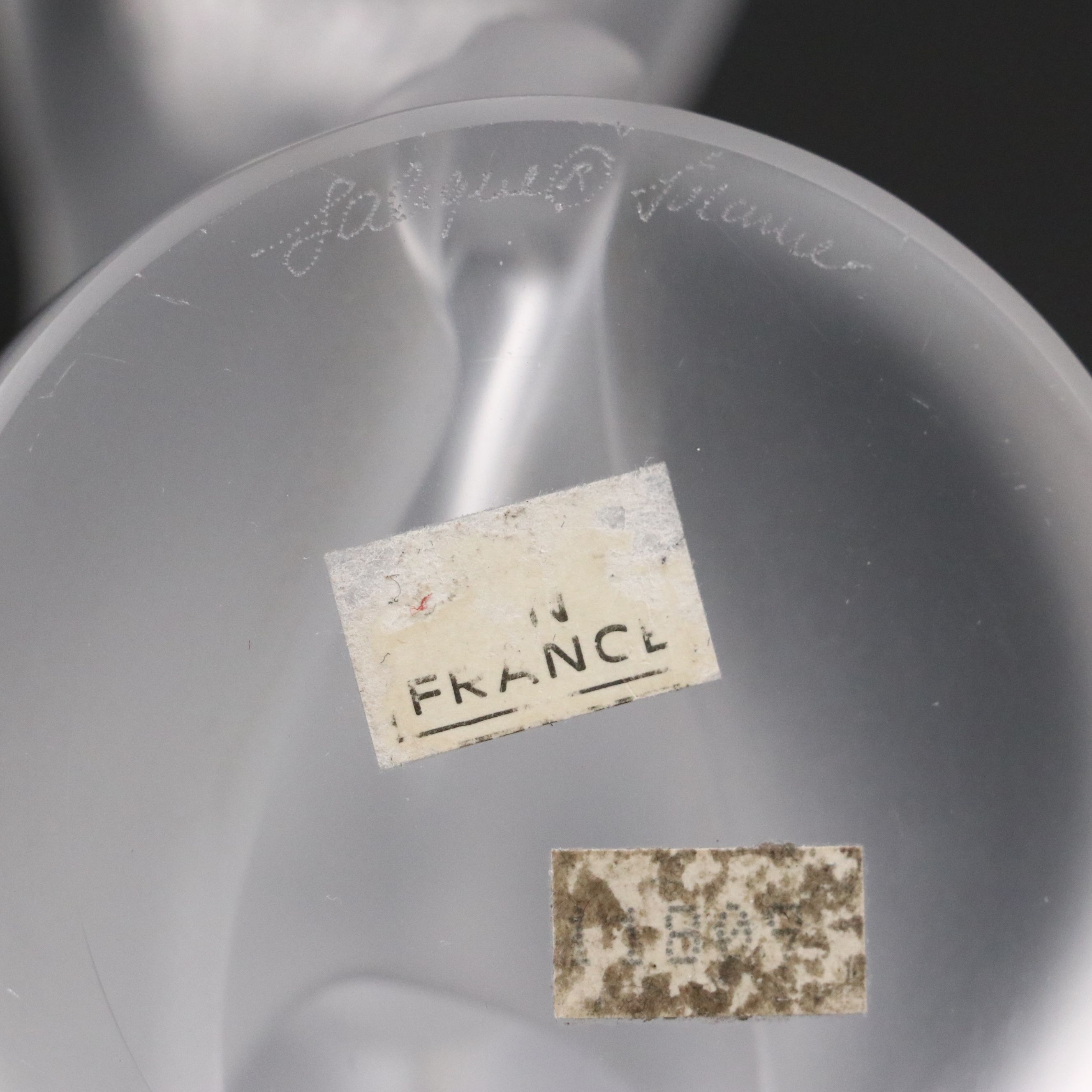 Lalique "Chrysis" Frosted Crystal Paperweight, Late 20th Century