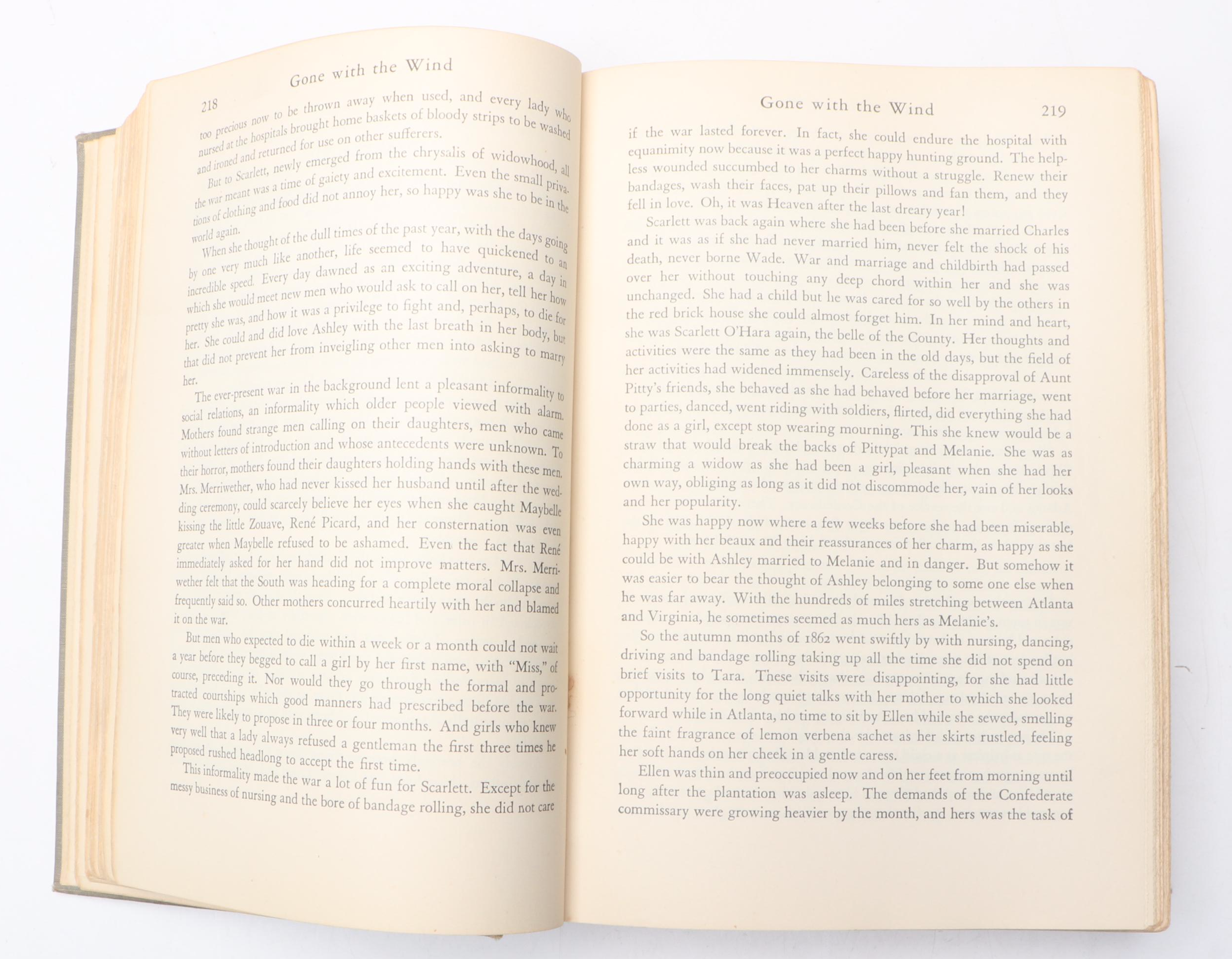 Early Printing "Gone with the Wind" by Margaret Mitchell, 1936