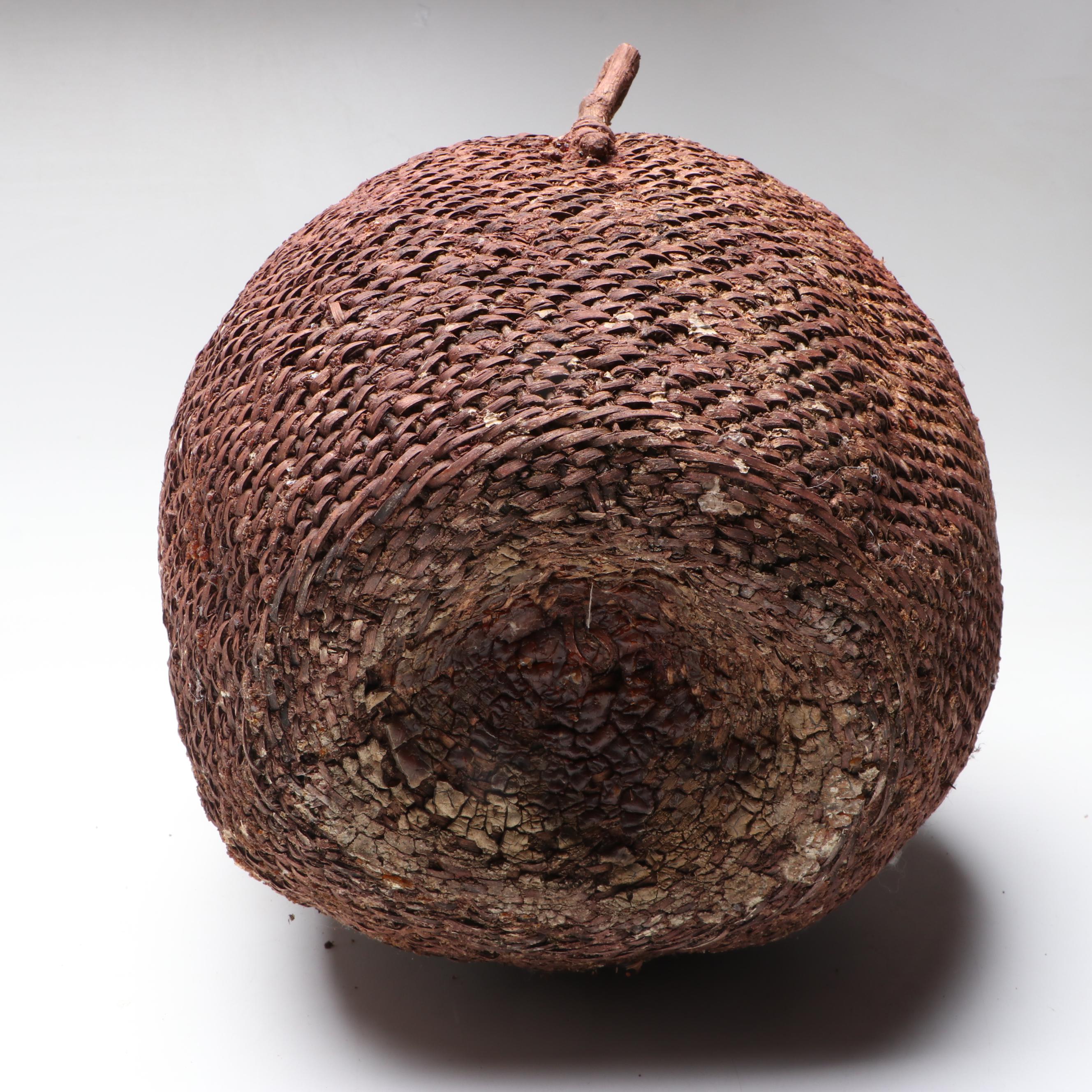 Southwestern Indigenous Hand-Woven "Tus" Twig Handled Water Basket