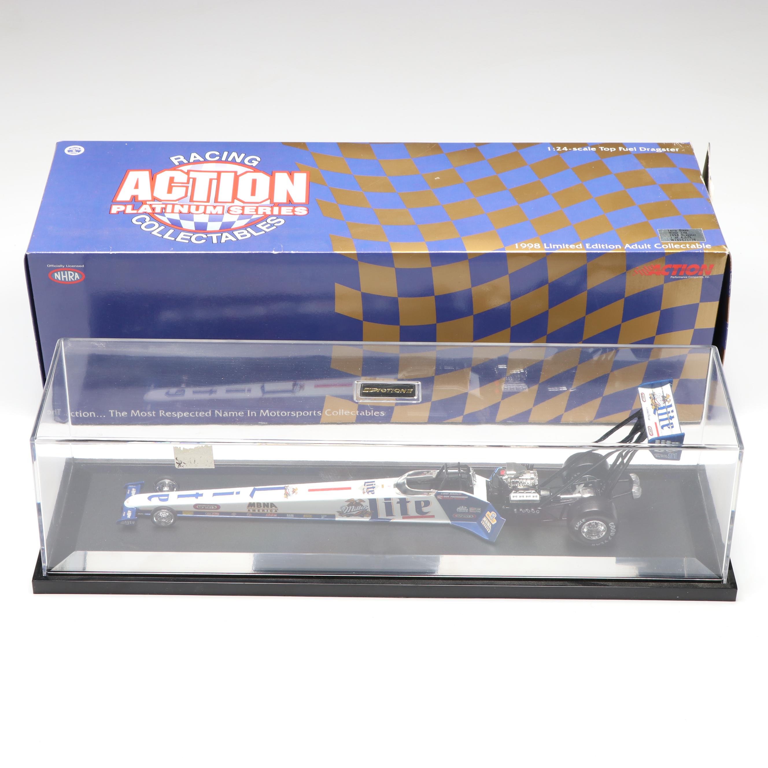 Action Platinum Series NHRA Larry Dixon Miller Lite Scale Model Dragster